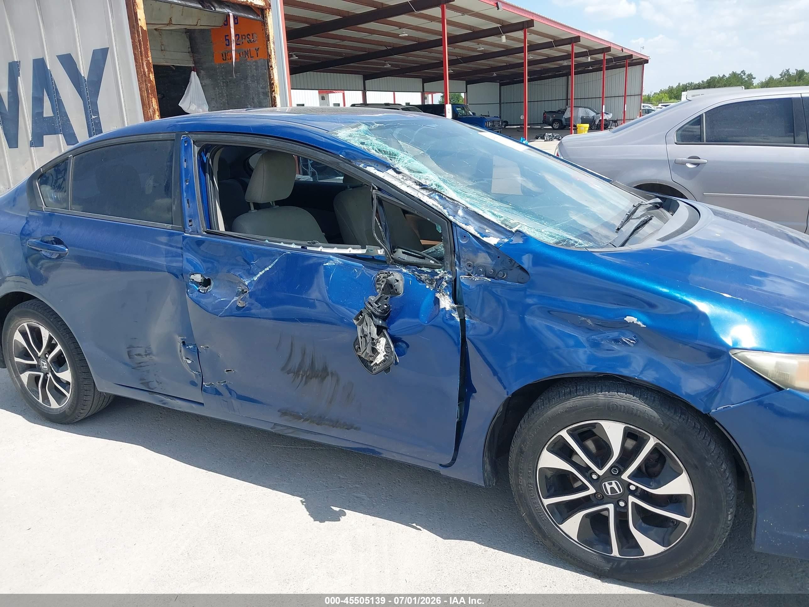 2013 Honda Civic Ex Blue vin: 19XFB2F81DE055826