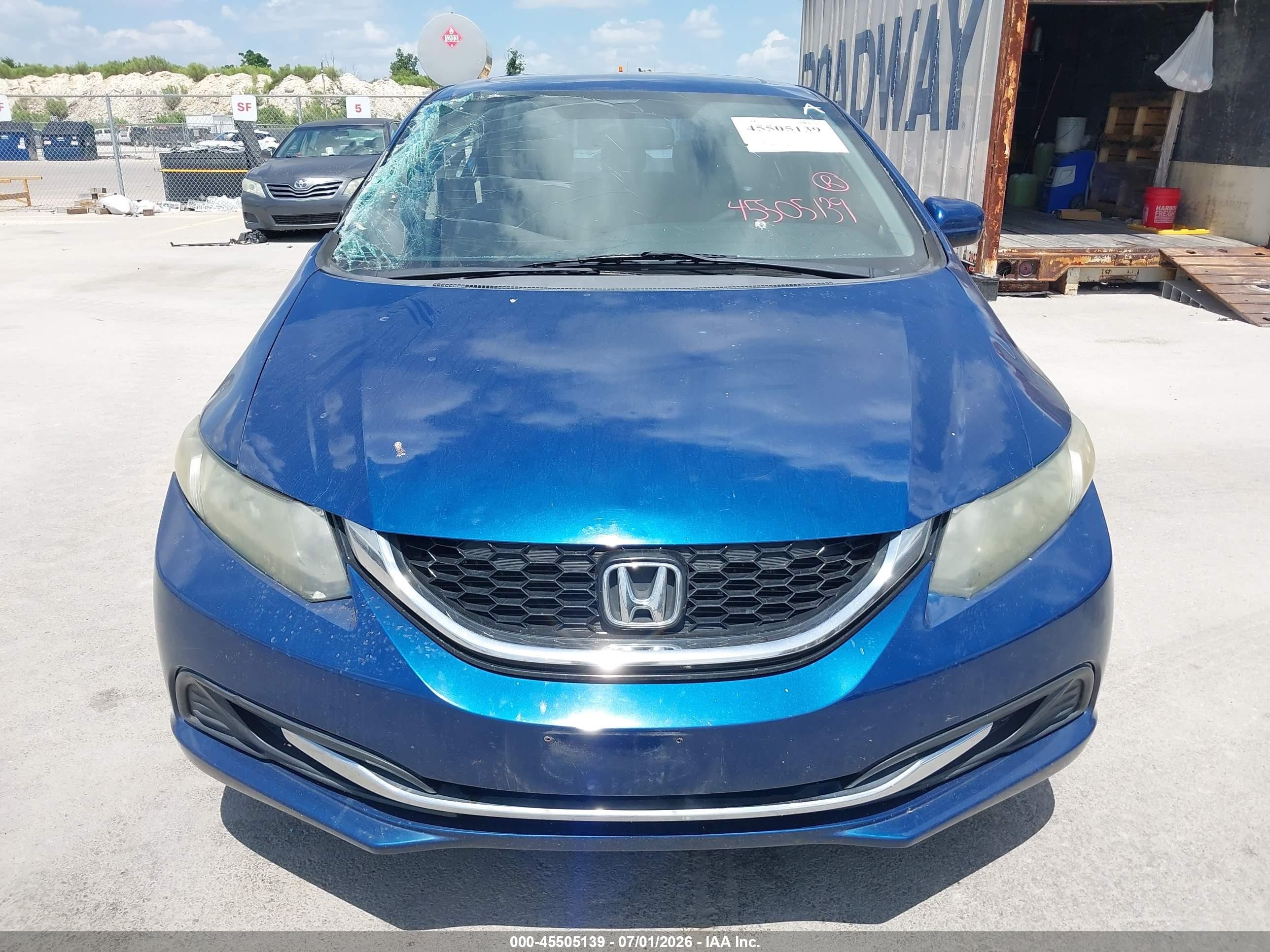 2013 Honda Civic Ex Blue vin: 19XFB2F81DE055826