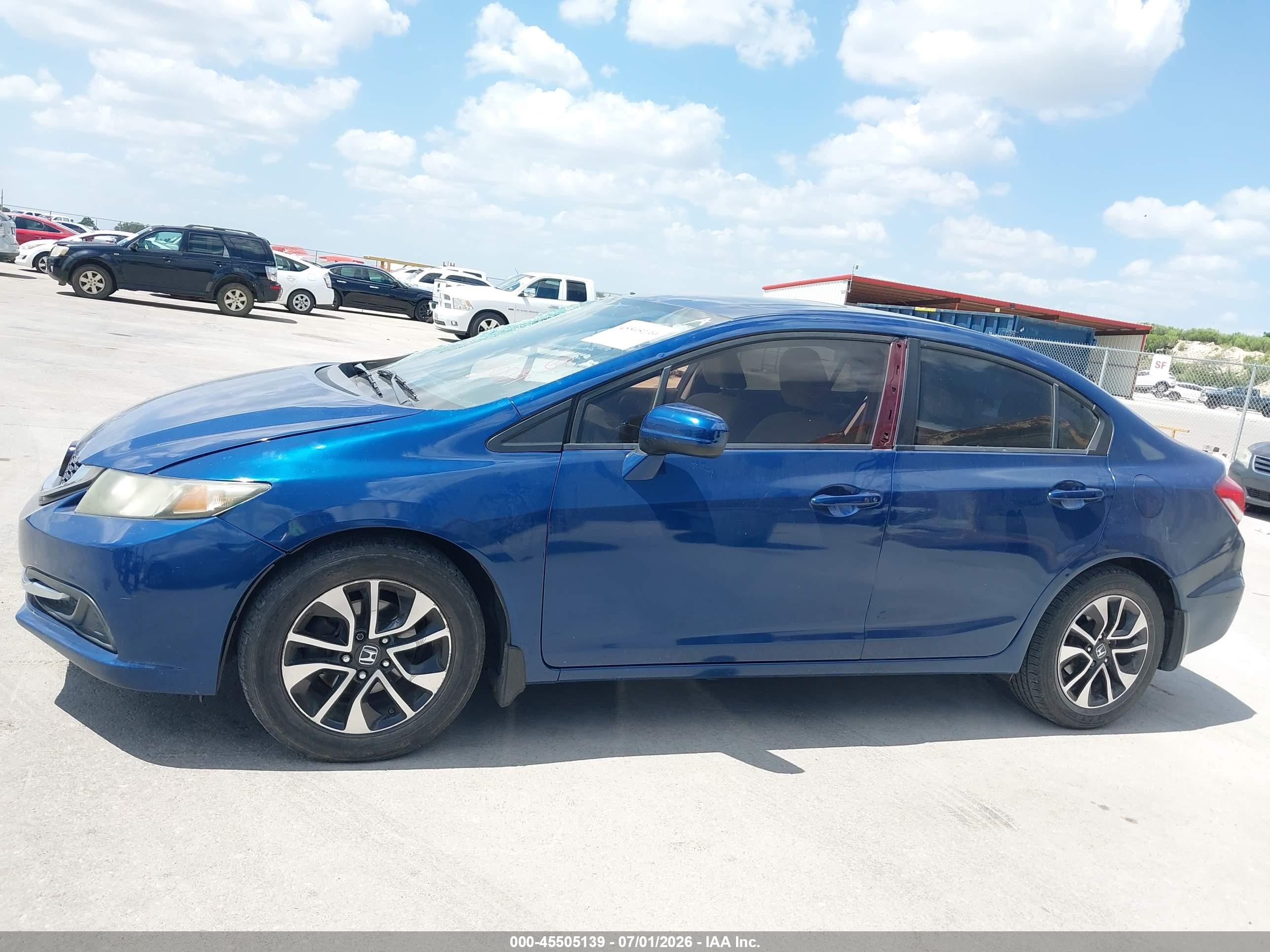 2013 Honda Civic Ex Blue vin: 19XFB2F81DE055826