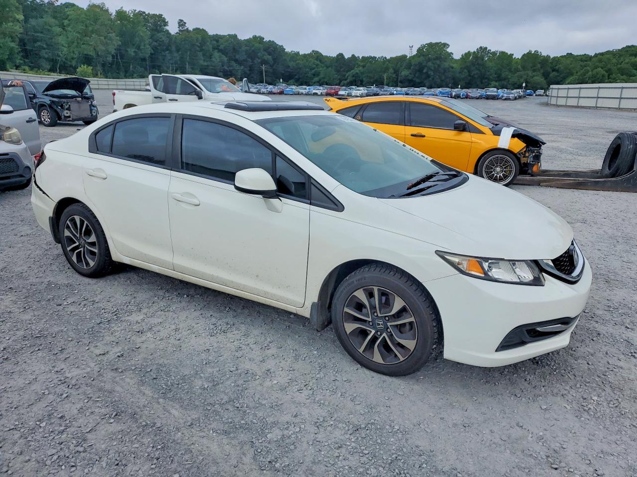 2013 Honda Civic Ex White vin: 19XFB2F81DE062159