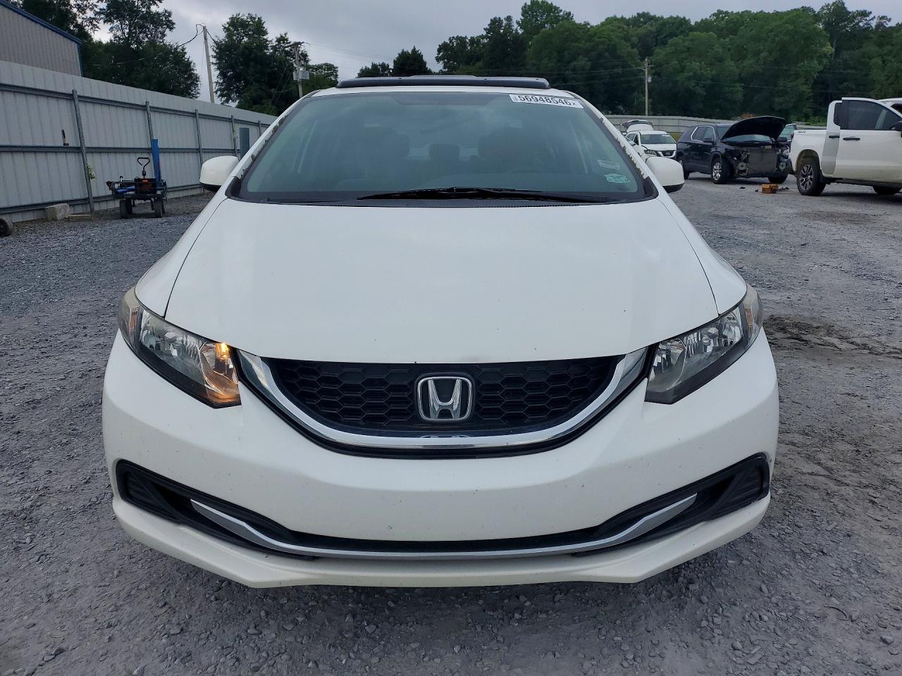 2013 Honda Civic Ex White vin: 19XFB2F81DE062159
