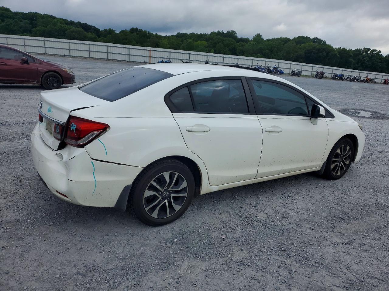 2013 Honda Civic Ex White vin: 19XFB2F81DE062159