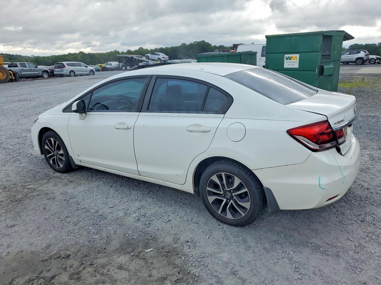 2013 Honda Civic Ex White vin: 19XFB2F81DE062159