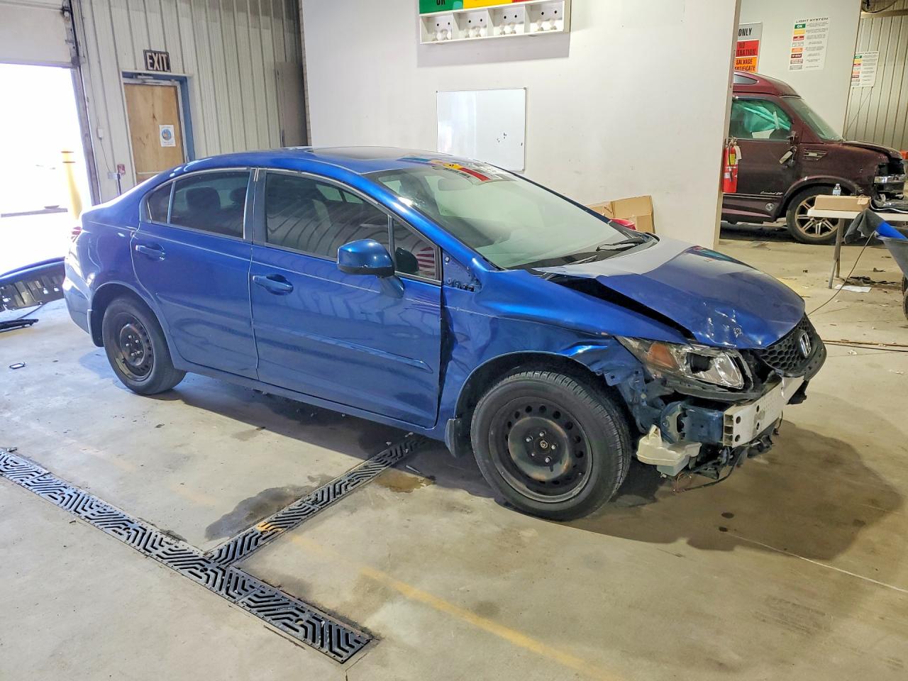2013 Honda Civic Ex Blue vin: 19XFB2F81DE072240