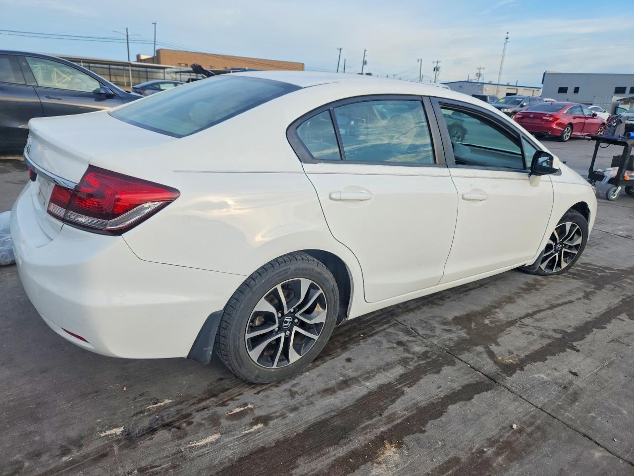 2013 Honda Civic Ex White vin: 19XFB2F81DE079219