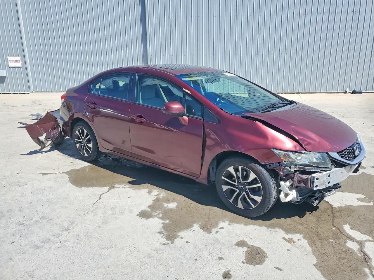 2013 Honda Civic Ex Maroon vin: 19XFB2F81DE079902