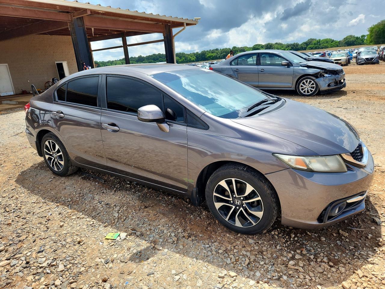 2013 Honda Civic Ex Gray vin: 19XFB2F81DE080029