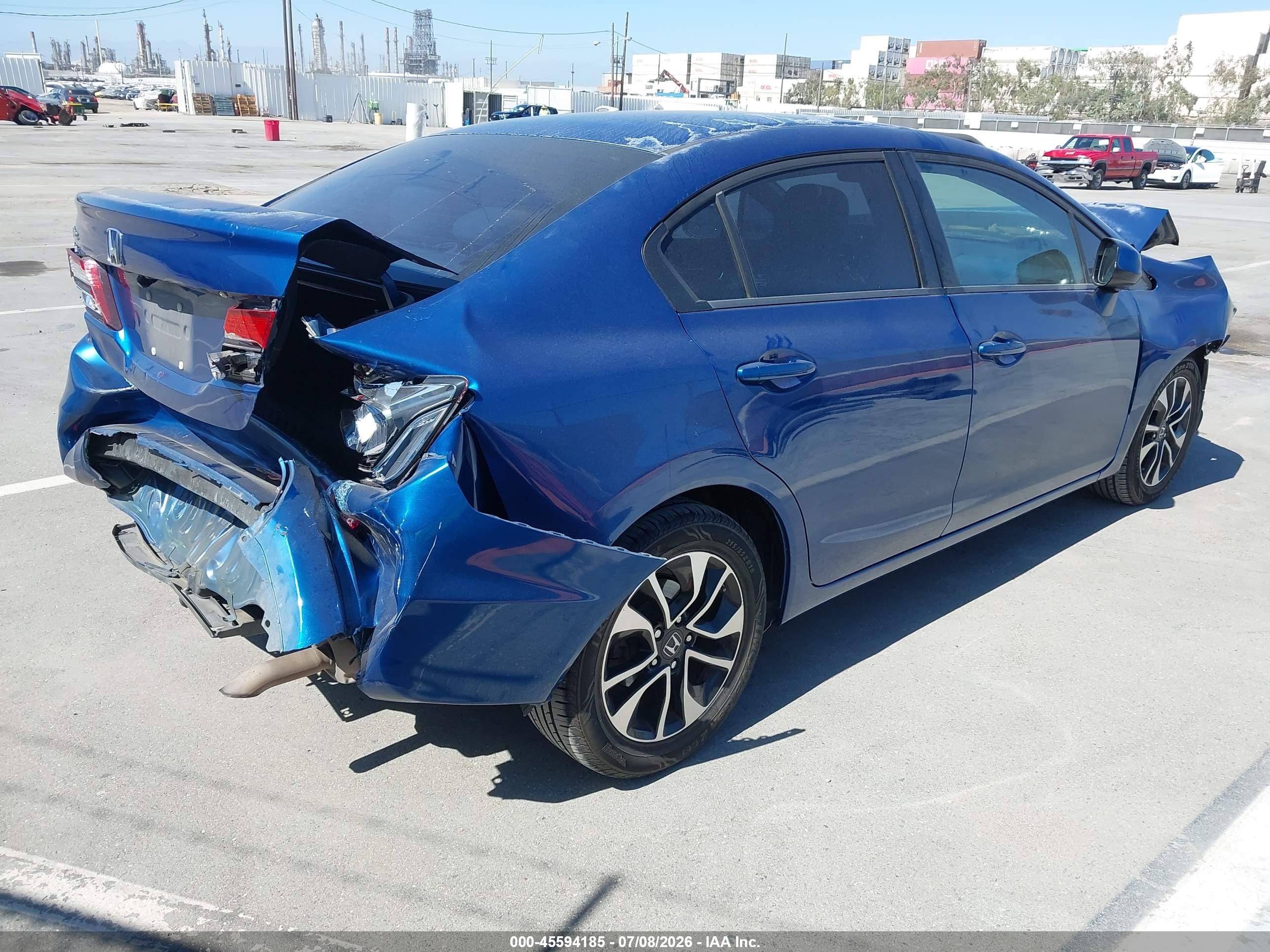 2013 Honda Civic Ex Blue vin: 19XFB2F81DE240135