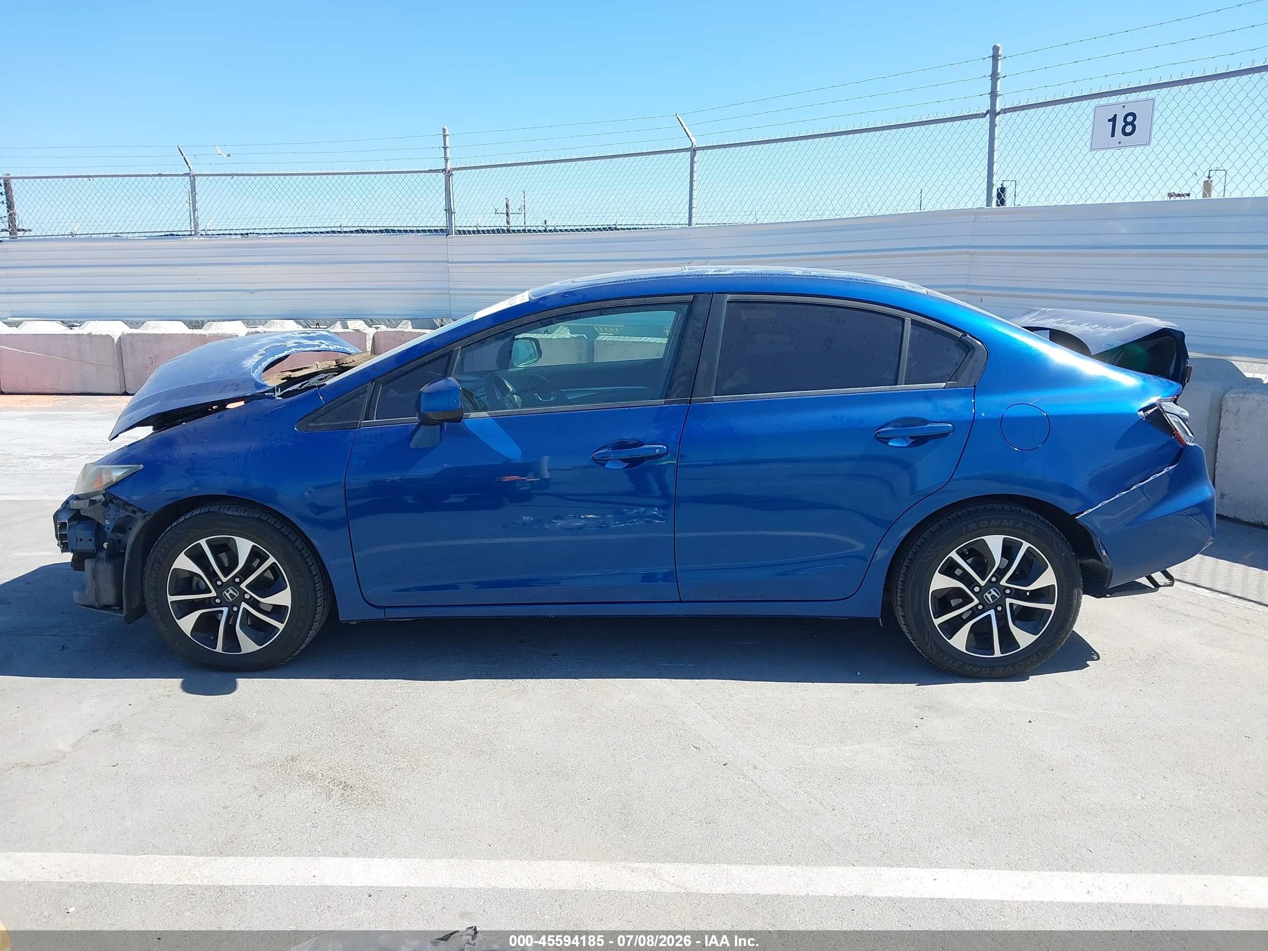 2013 Honda Civic Ex Blue vin: 19XFB2F81DE240135
