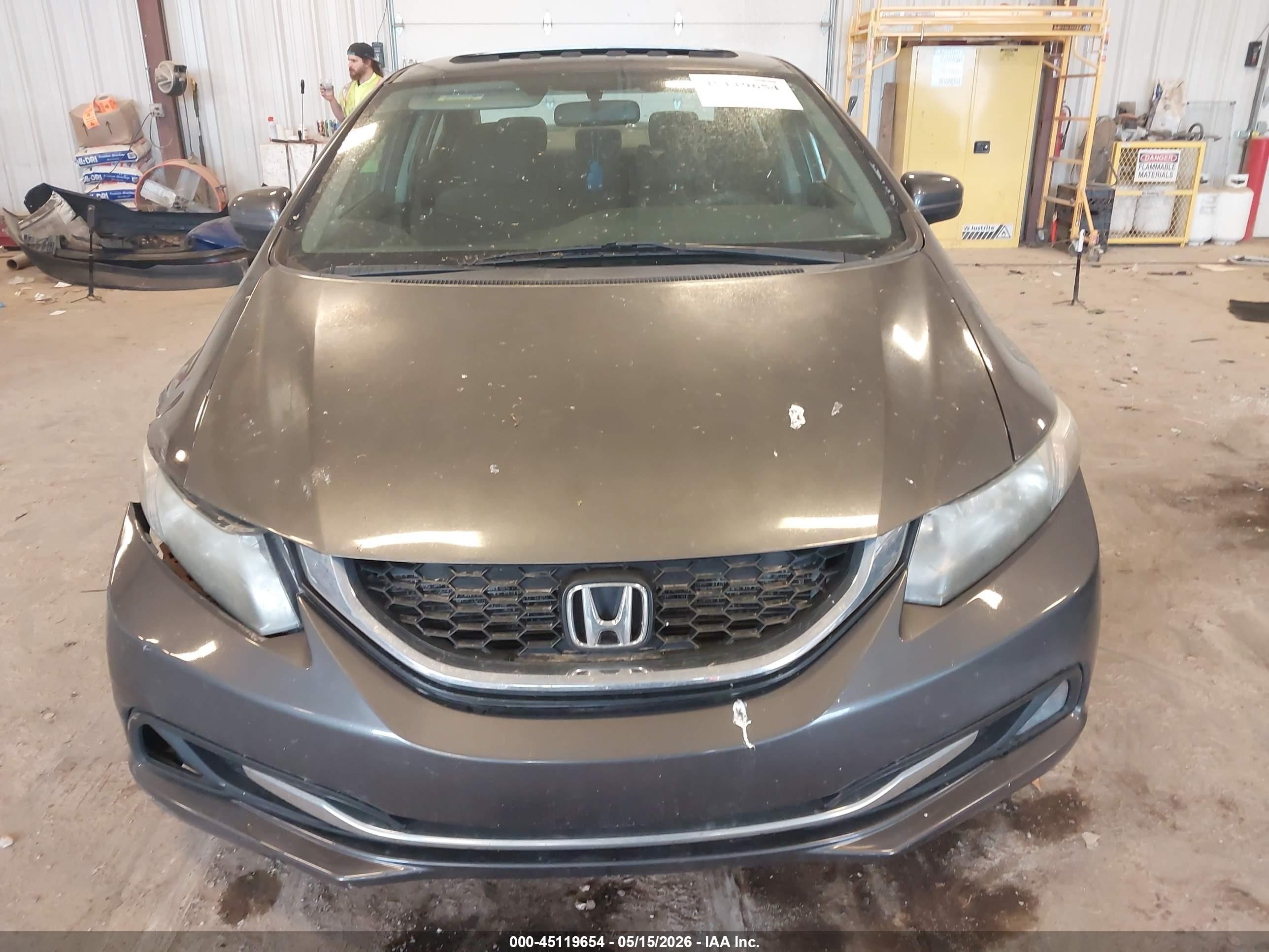 2014 Honda Civic Ex Серый vin: 19XFB2F81EE006837