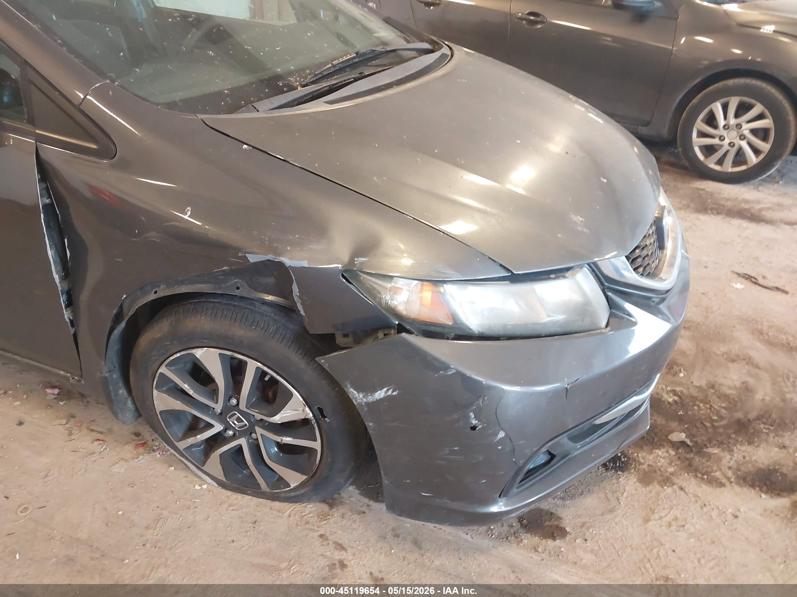 2014 Honda Civic Ex Серый vin: 19XFB2F81EE006837