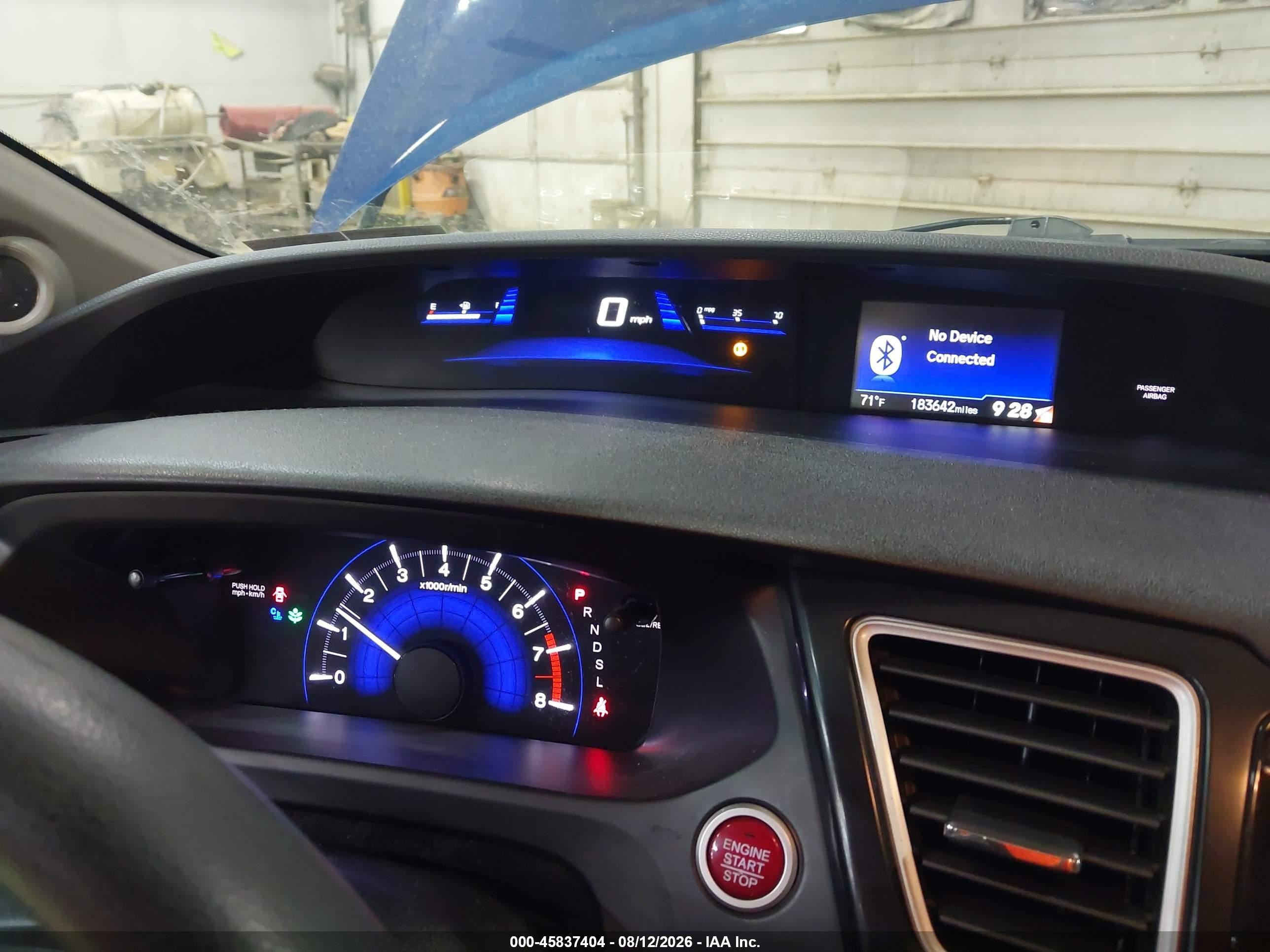 2014 Honda Civic Ex Blue vin: 19XFB2F81EE045069