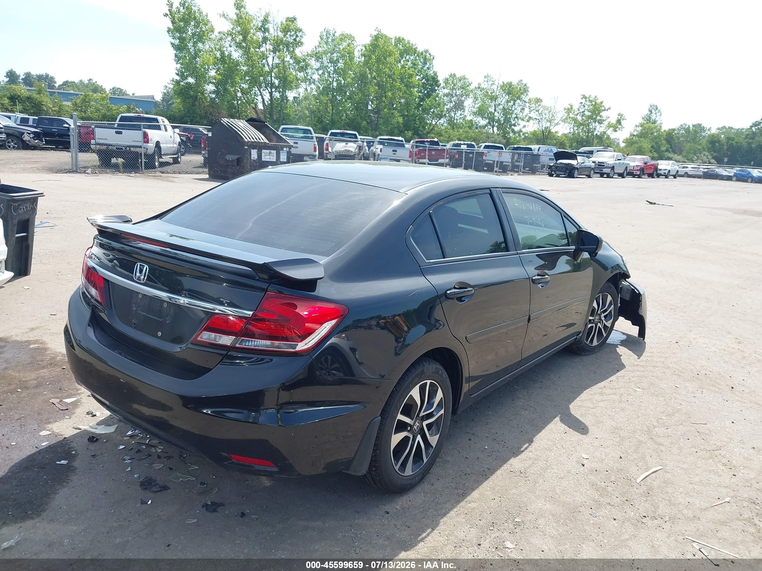 2014 Honda Civic Ex Black vin: 19XFB2F81EE060803