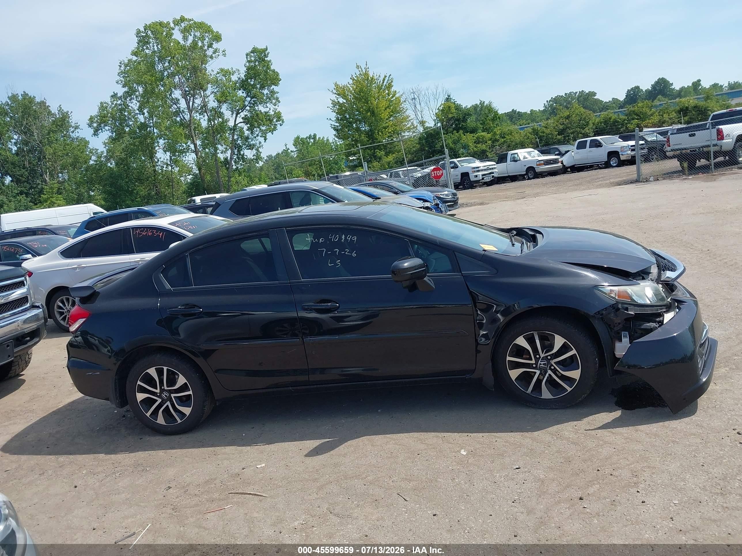 2014 Honda Civic Ex Black vin: 19XFB2F81EE060803