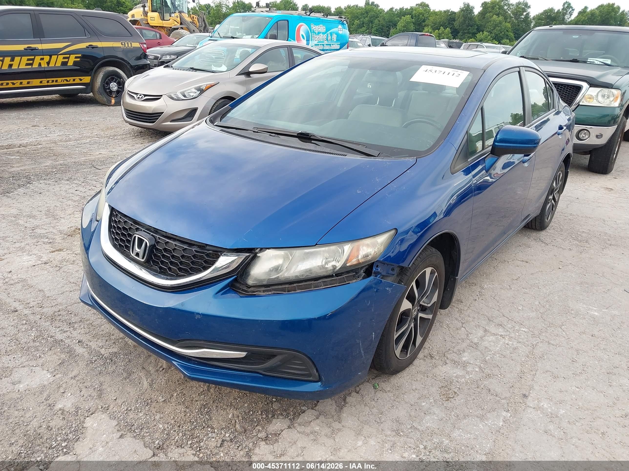 2014 Honda Civic Ex Blue vin: 19XFB2F81EE085524