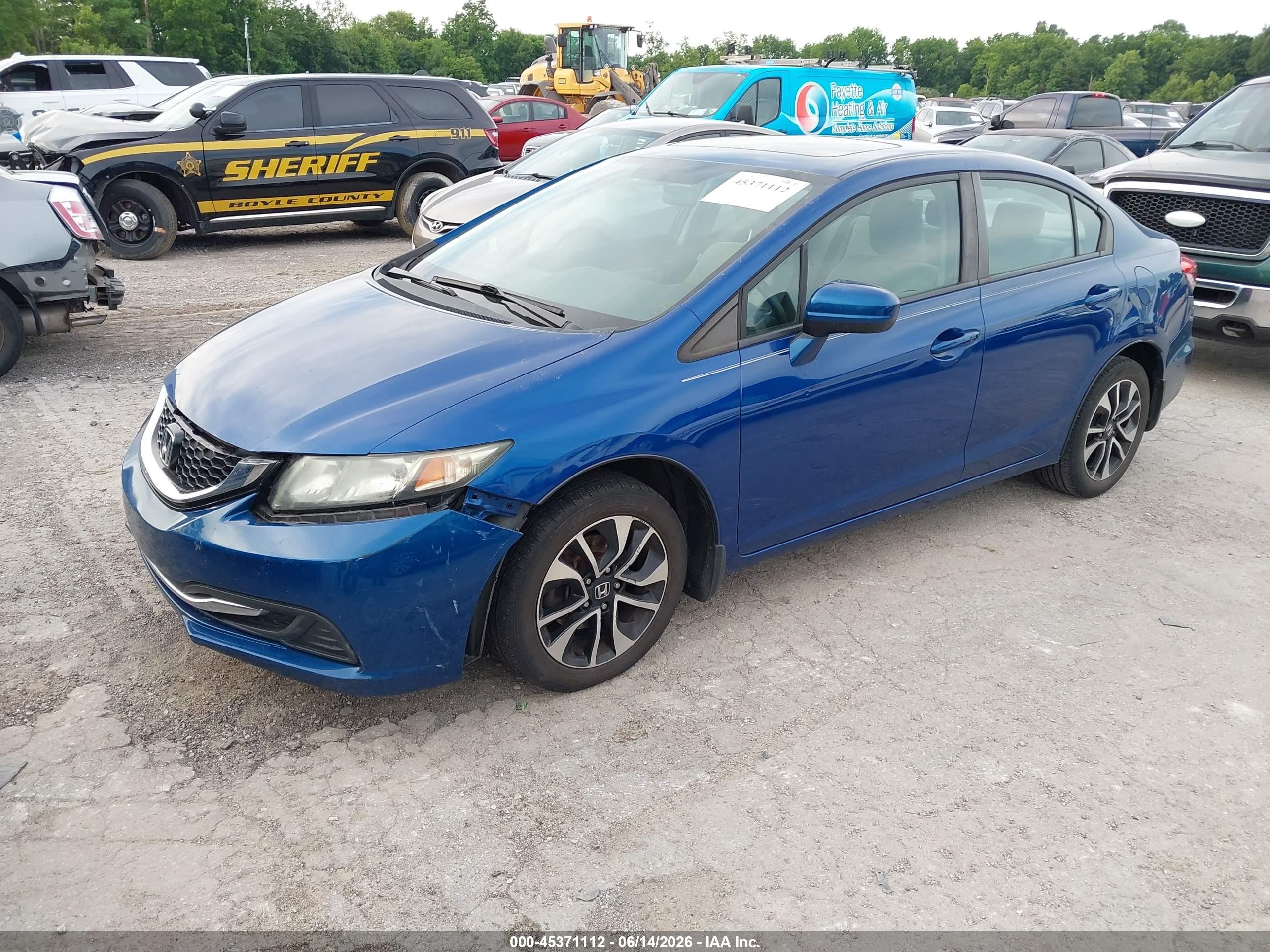 2014 Honda Civic Ex Blue vin: 19XFB2F81EE085524