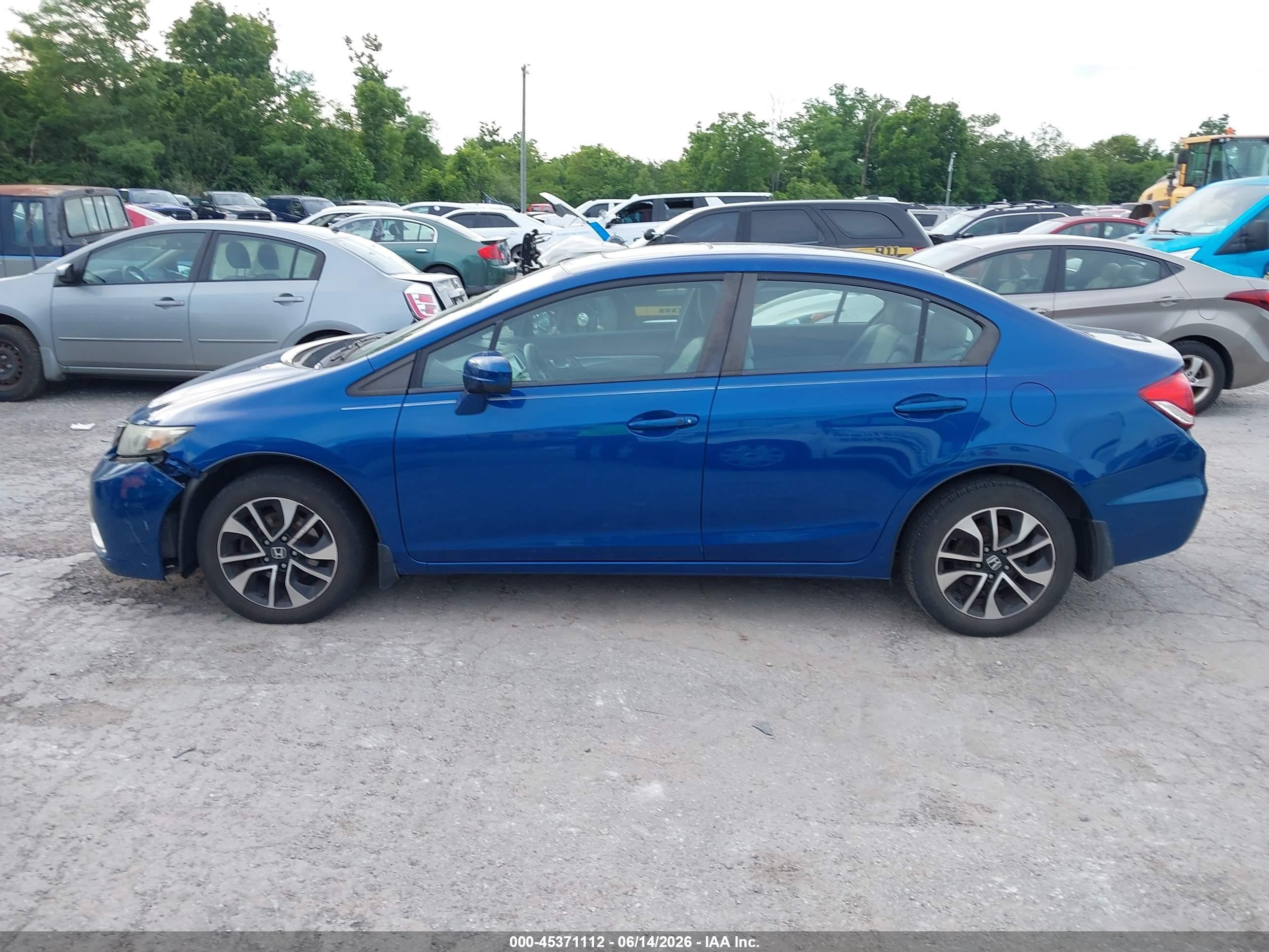 2014 Honda Civic Ex Blue vin: 19XFB2F81EE085524