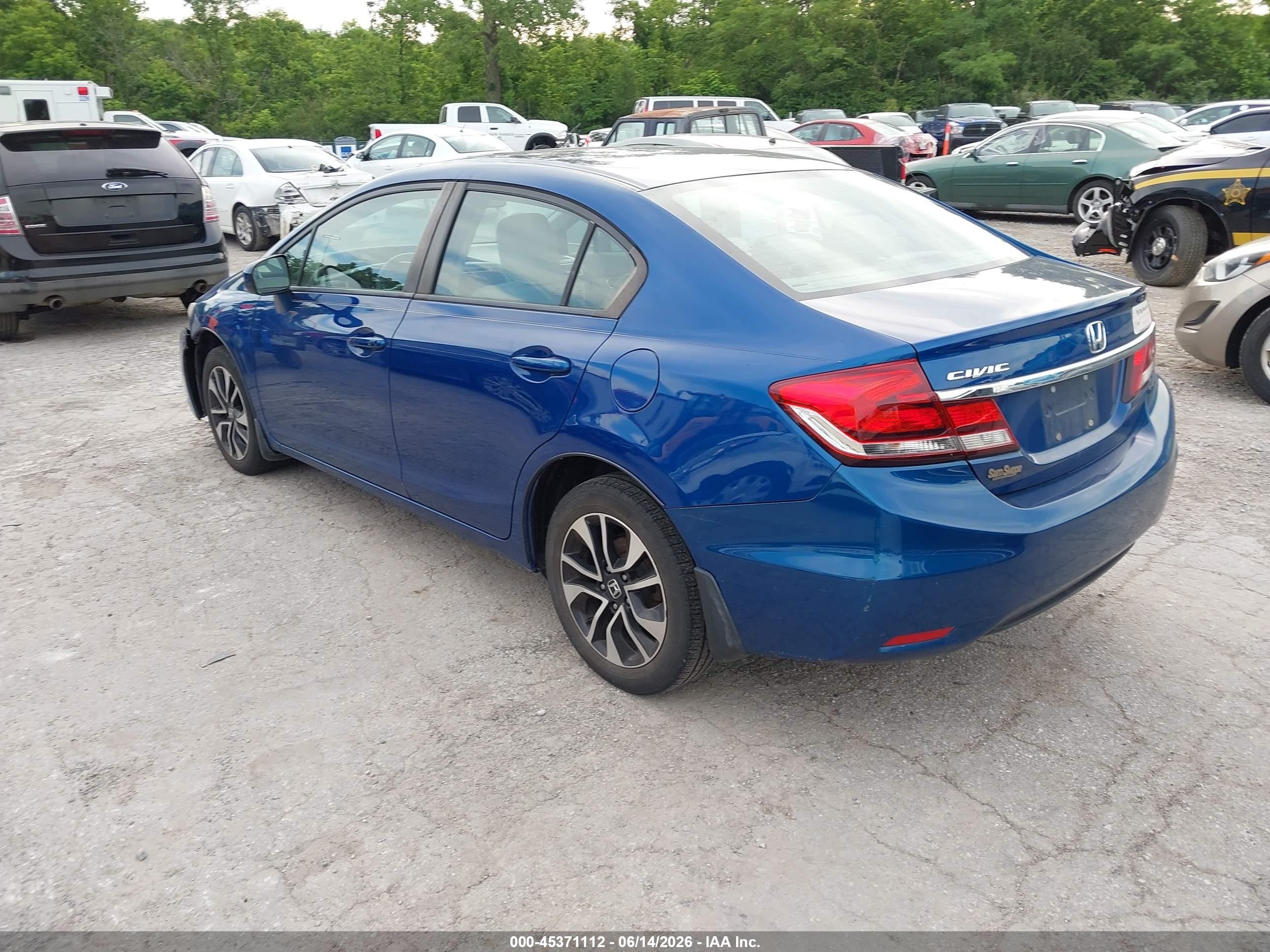 2014 Honda Civic Ex Blue vin: 19XFB2F81EE085524