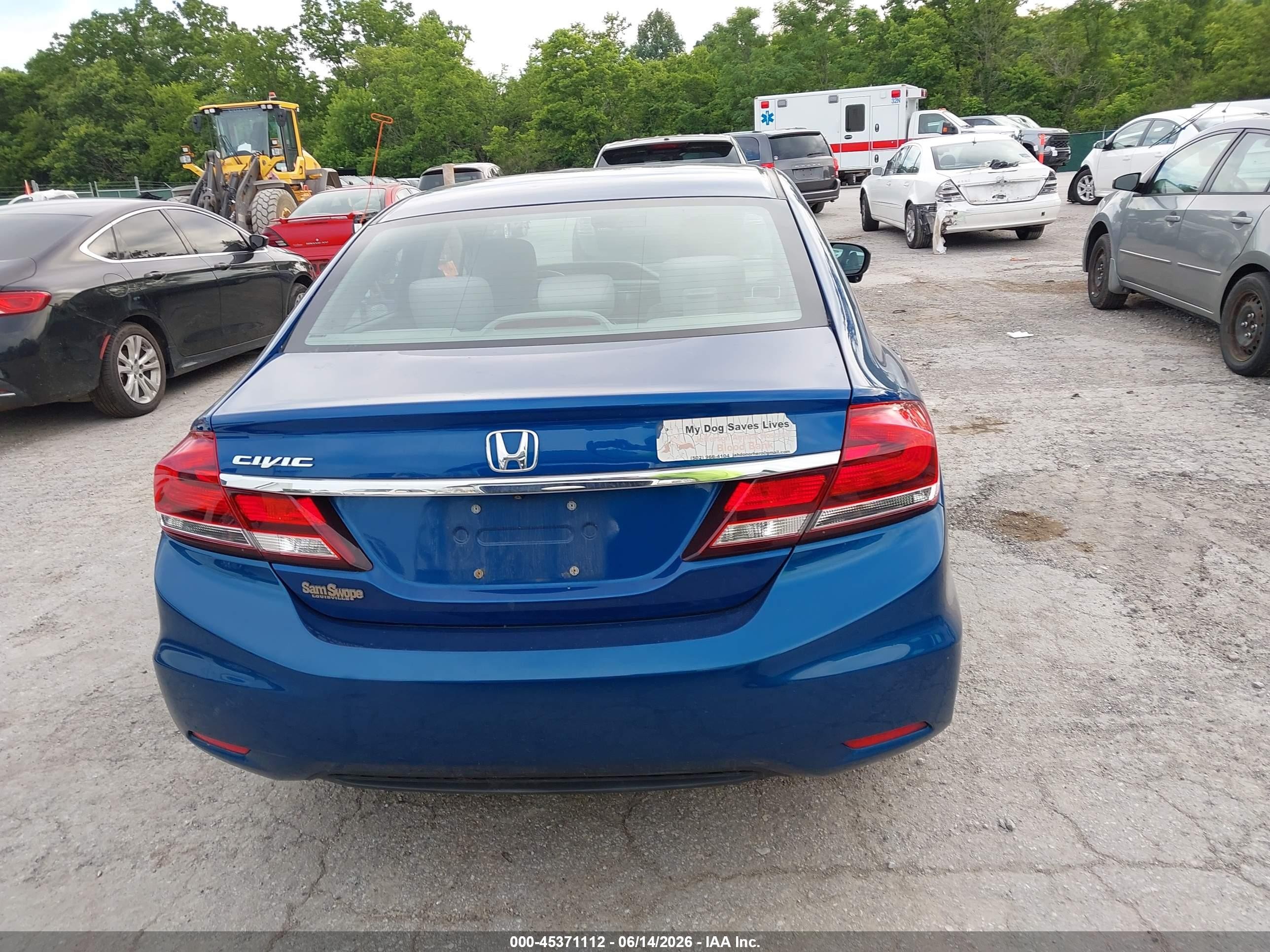 2014 Honda Civic Ex Blue vin: 19XFB2F81EE085524
