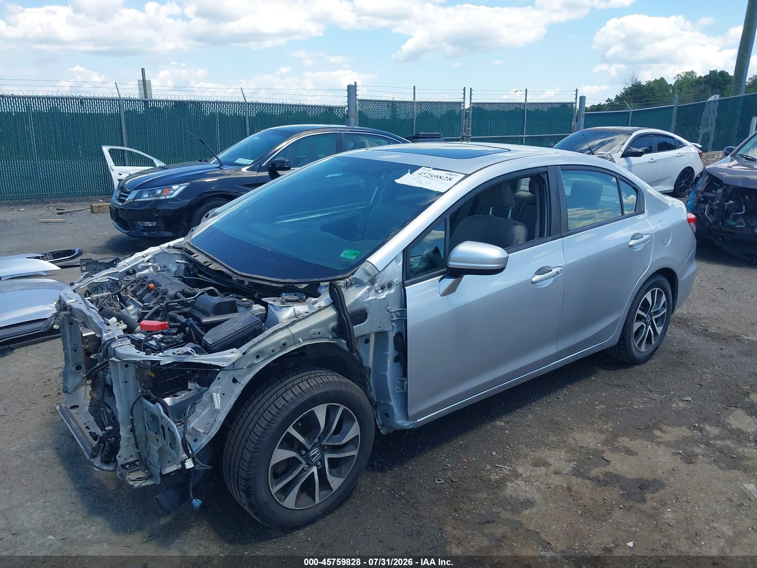 2014 Honda Civic Ex Серебряный vin: 19XFB2F81EE250892