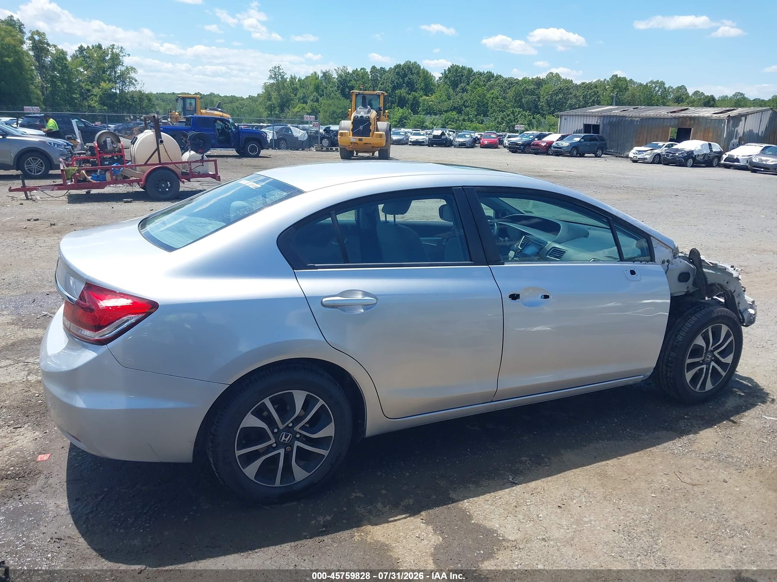 2014 Honda Civic Ex Серебряный vin: 19XFB2F81EE250892