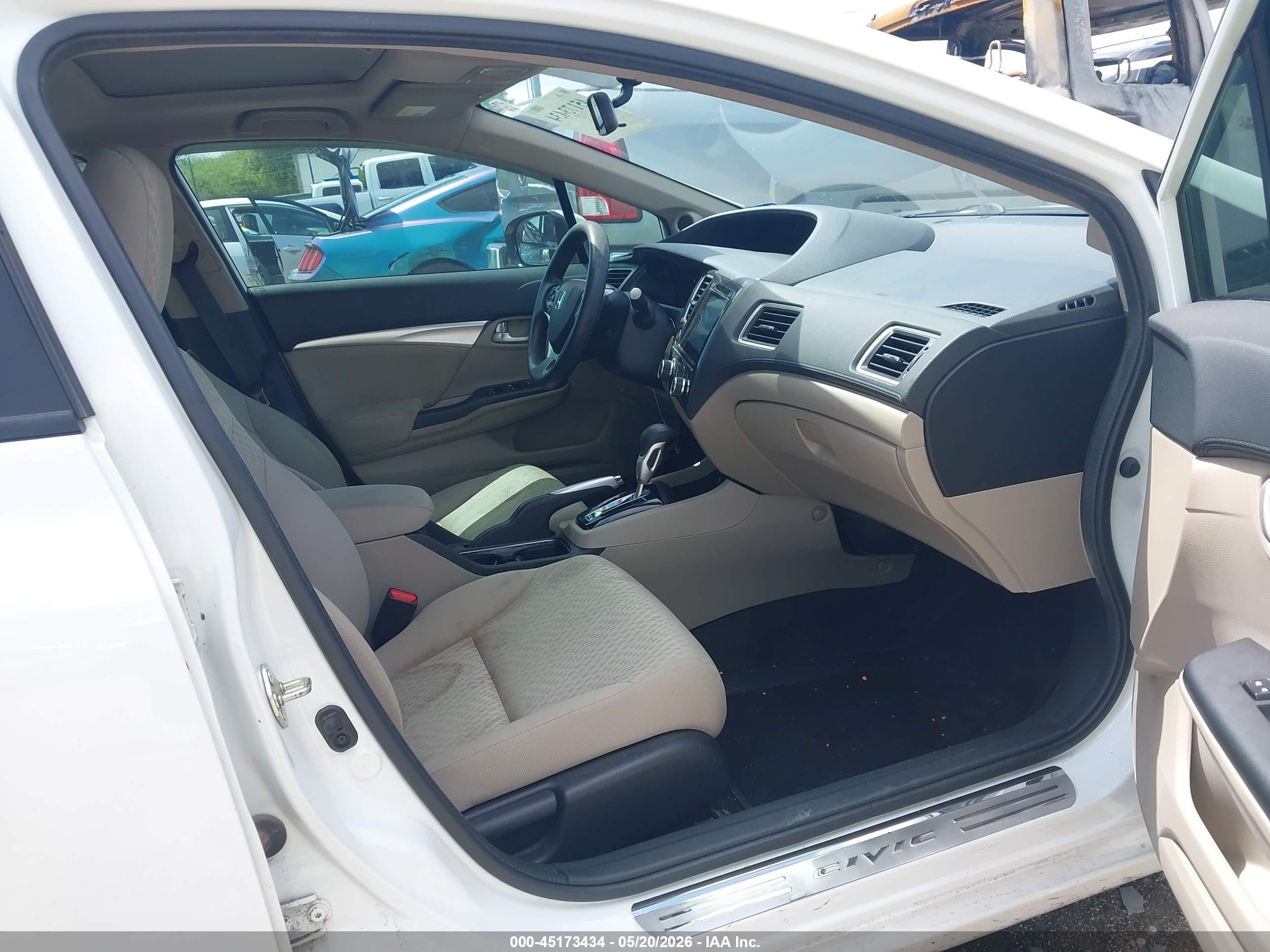 2015 Honda Civic Ex White vin: 19XFB2F81FE019427