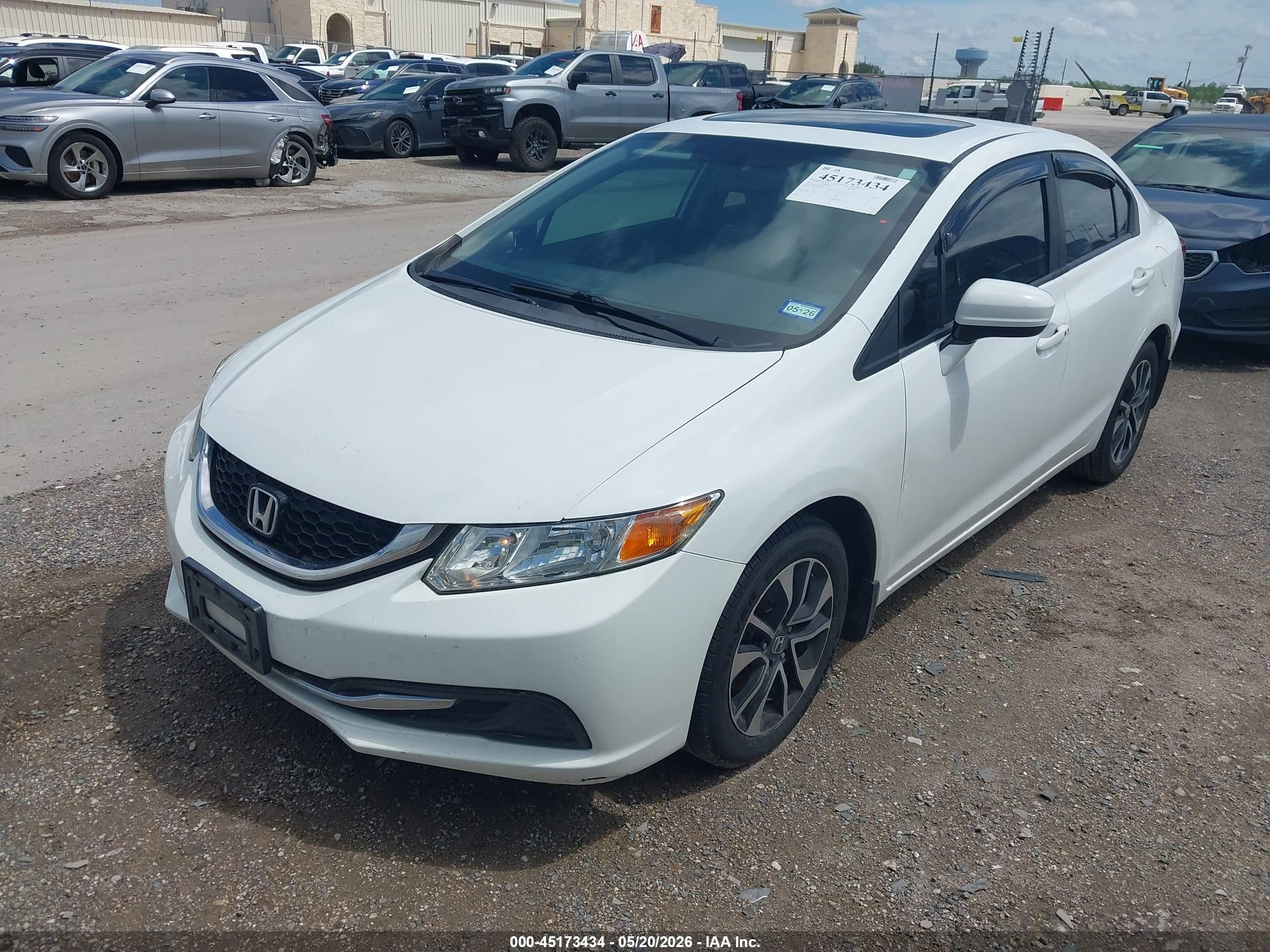 2015 Honda Civic Ex White vin: 19XFB2F81FE019427