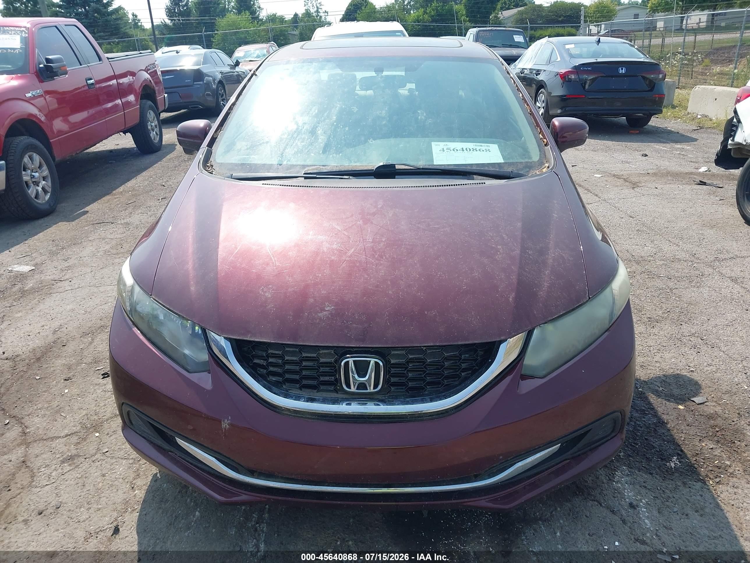 2015 Honda Civic Ex Burgundy vin: 19XFB2F81FE028998