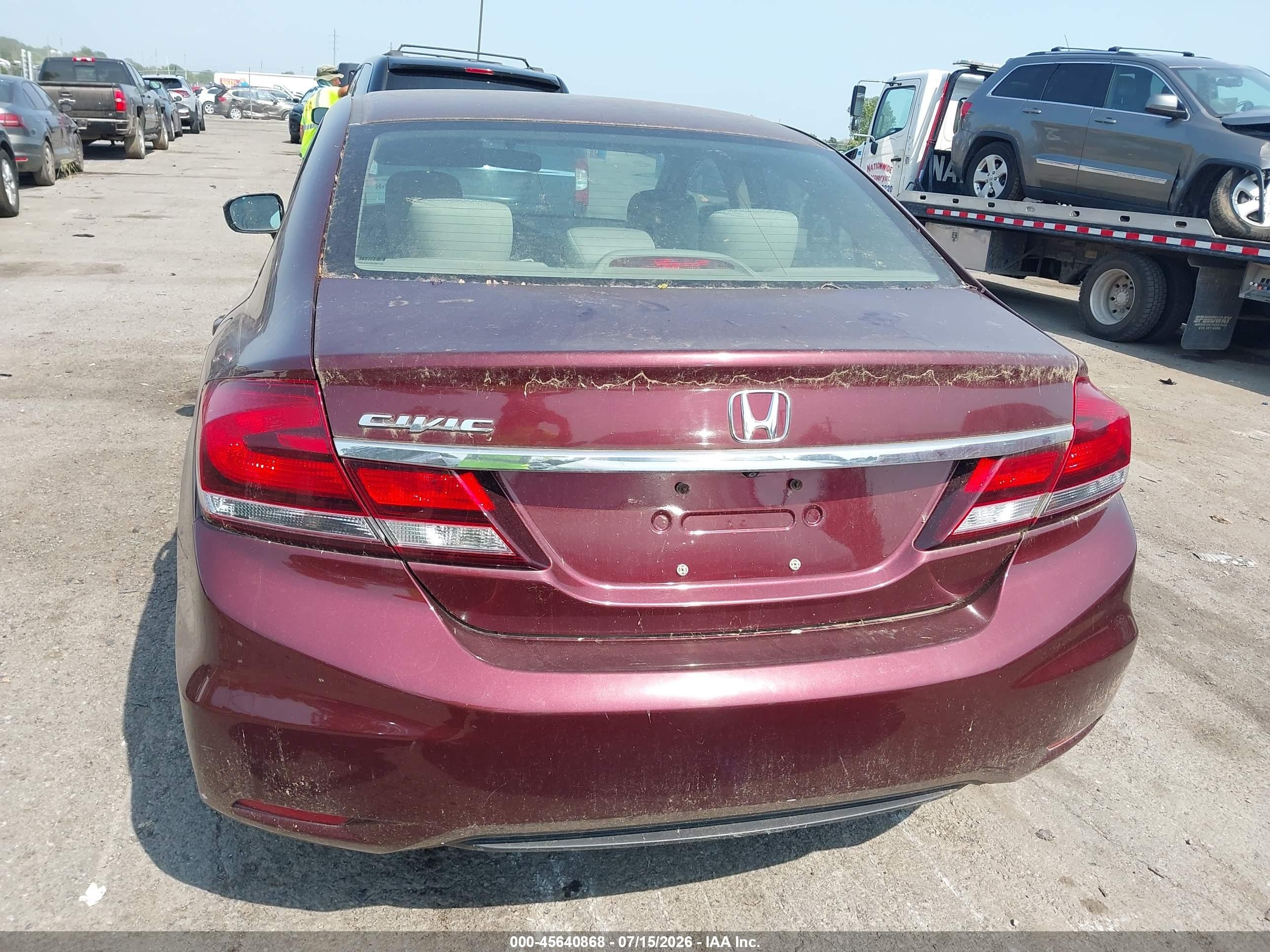 2015 Honda Civic Ex Burgundy vin: 19XFB2F81FE028998