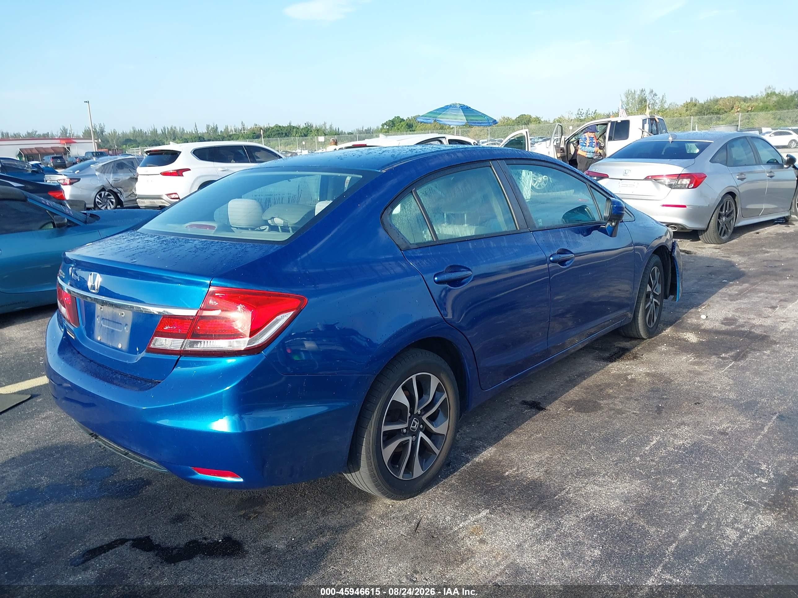2015 Honda Civic Ex Blue vin: 19XFB2F81FE068871