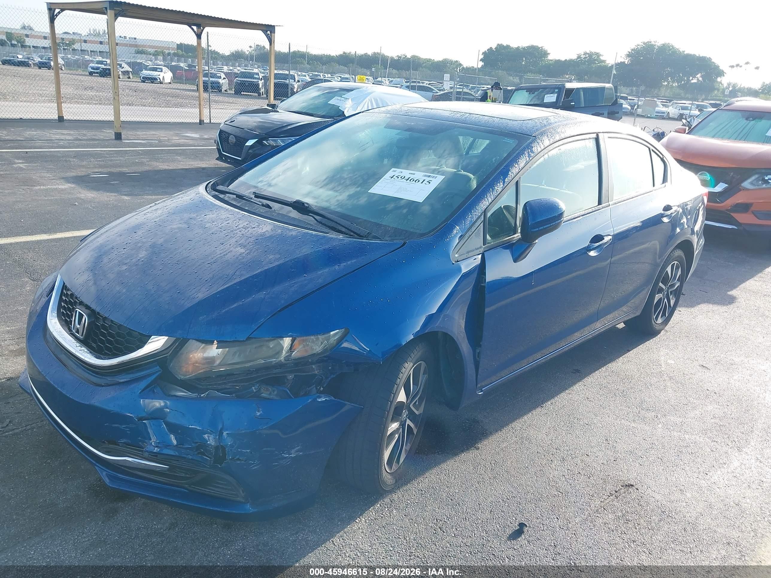 2015 Honda Civic Ex Blue vin: 19XFB2F81FE068871