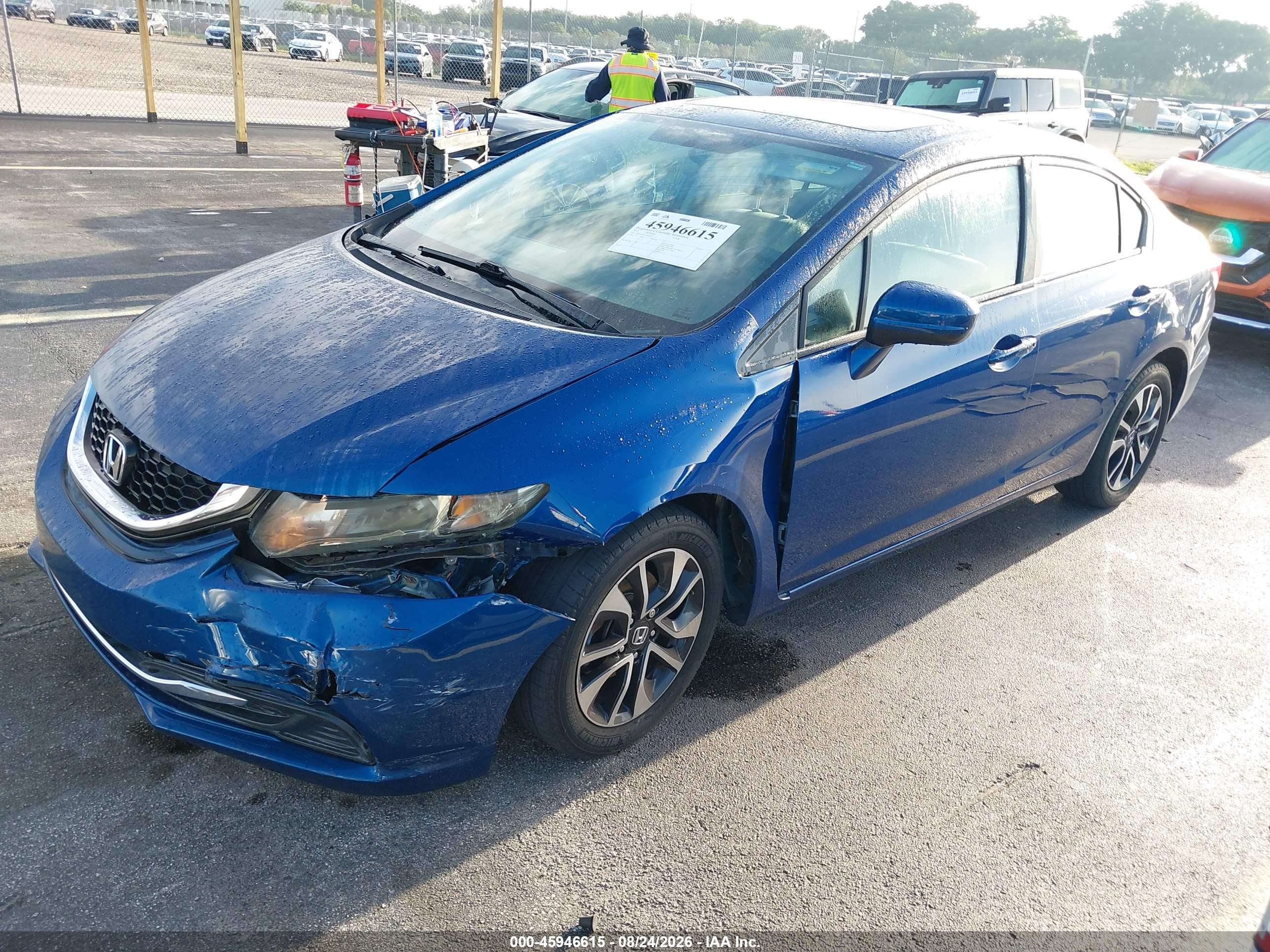 2015 Honda Civic Ex Blue vin: 19XFB2F81FE068871