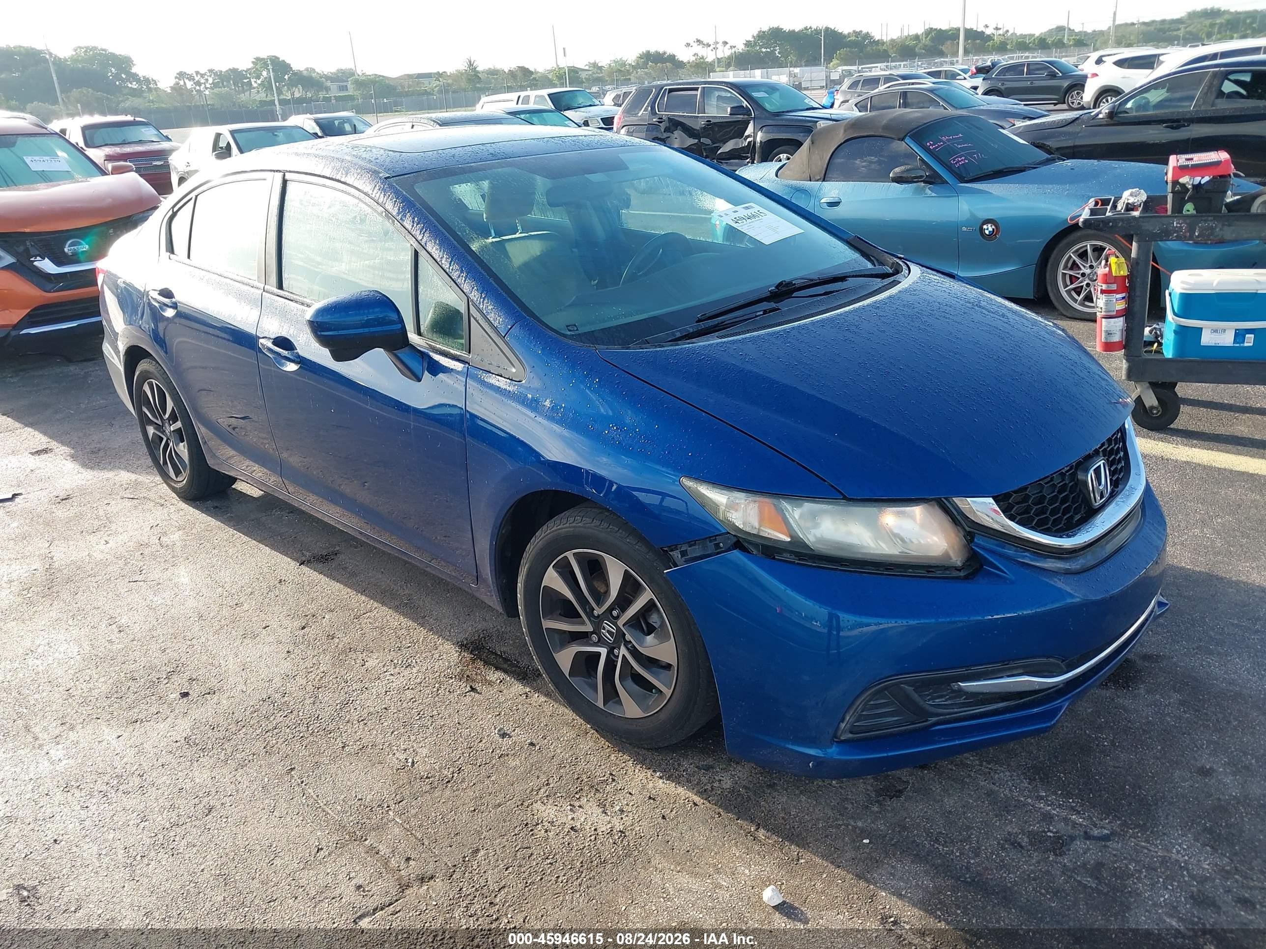 2015 Honda Civic Ex Blue vin: 19XFB2F81FE068871