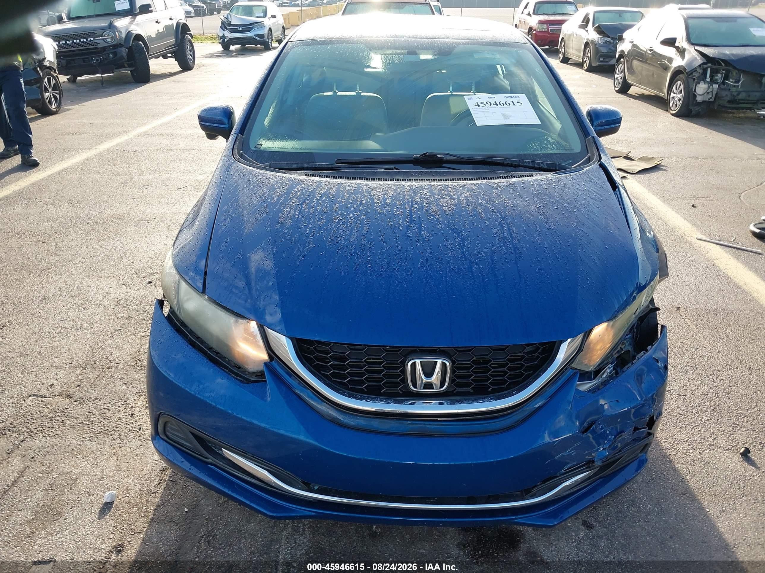 2015 Honda Civic Ex Blue vin: 19XFB2F81FE068871