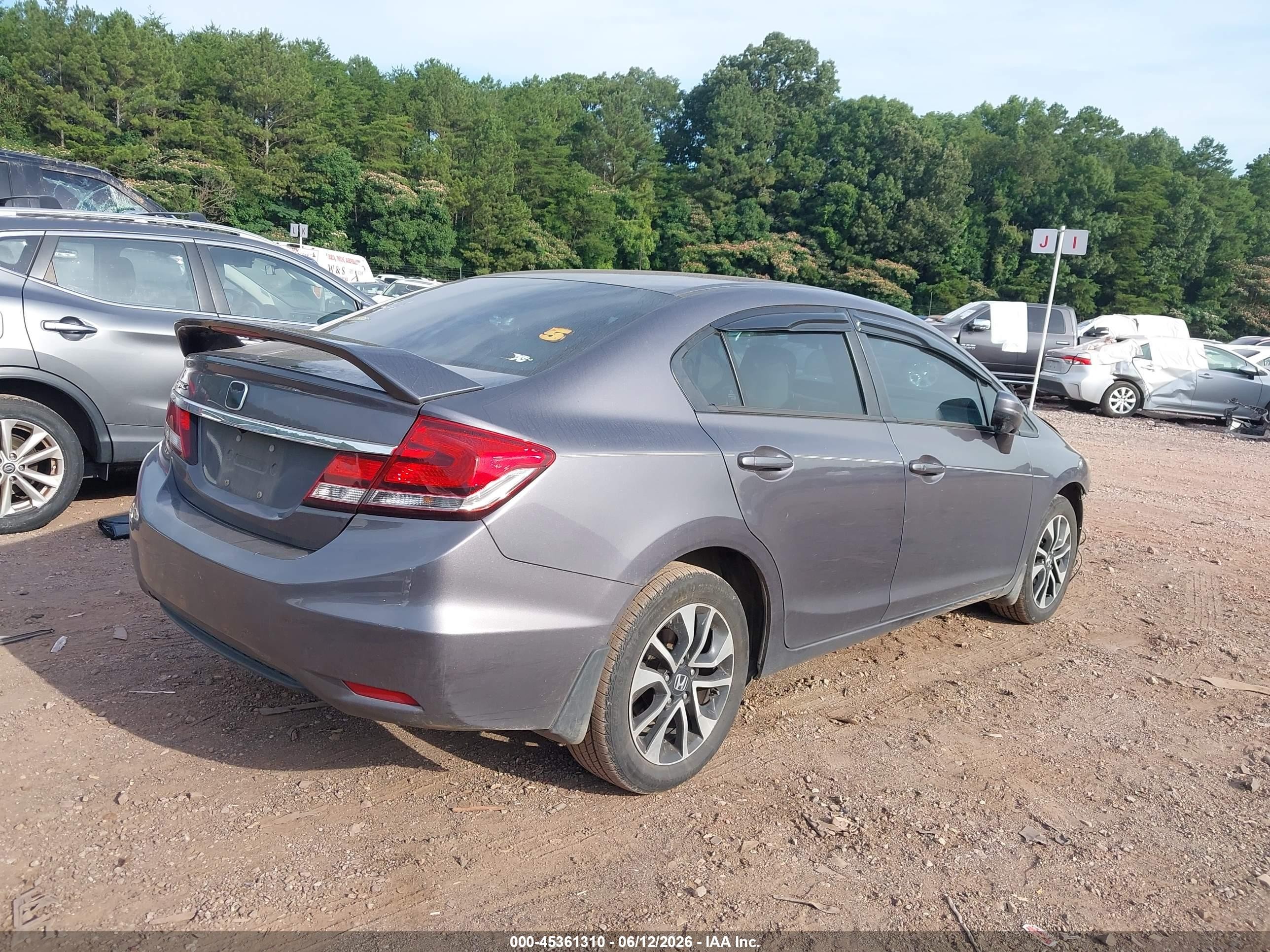 2015 Honda Civic Ex Gray vin: 19XFB2F81FE090112