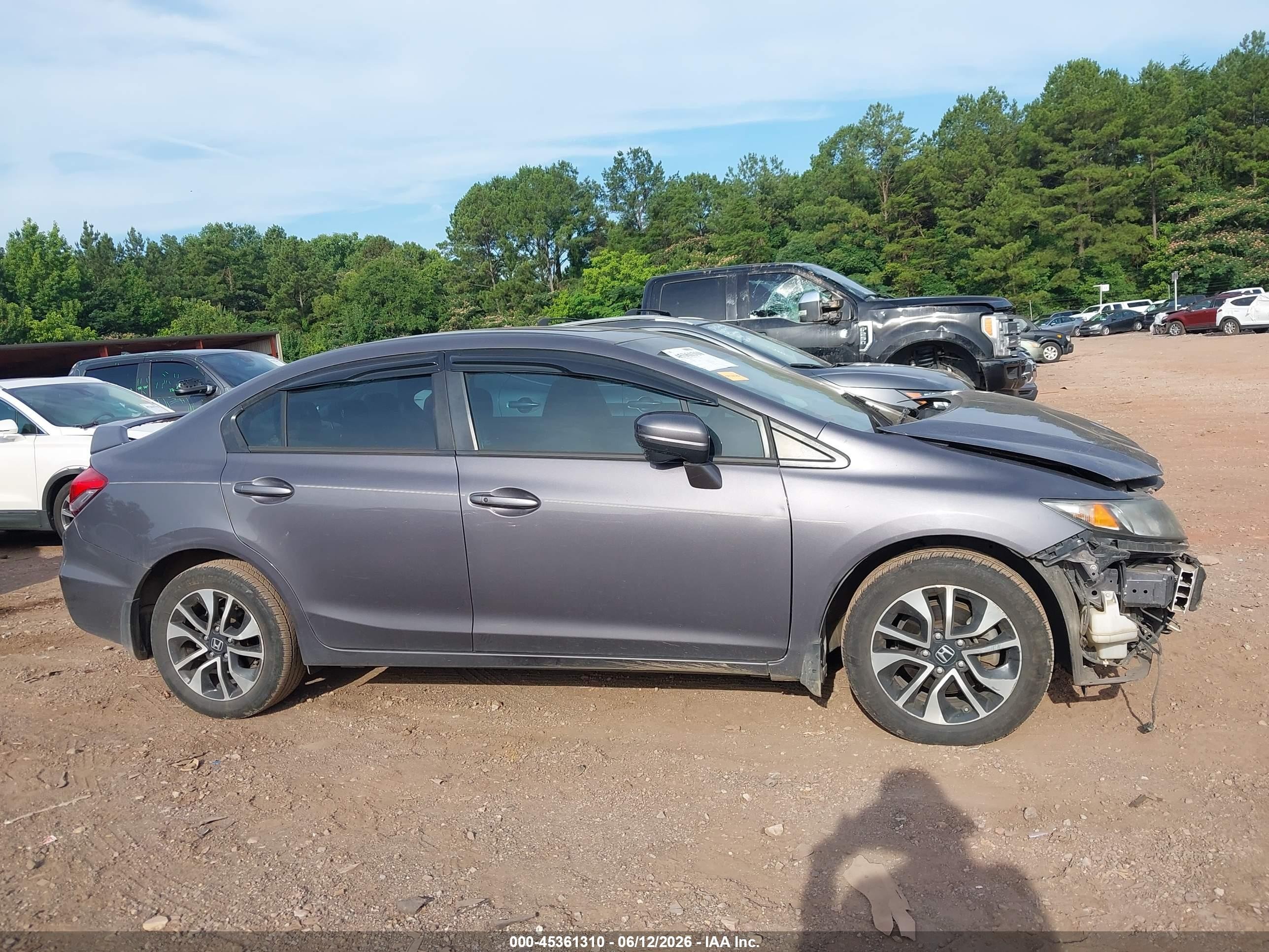 2015 Honda Civic Ex Gray vin: 19XFB2F81FE090112