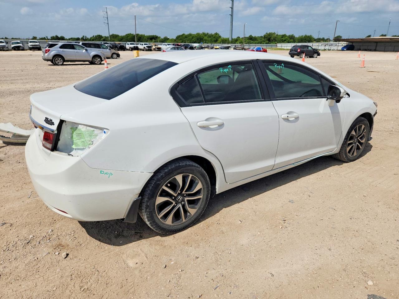 2015 Honda Civic Ex White vin: 19XFB2F81FE090806