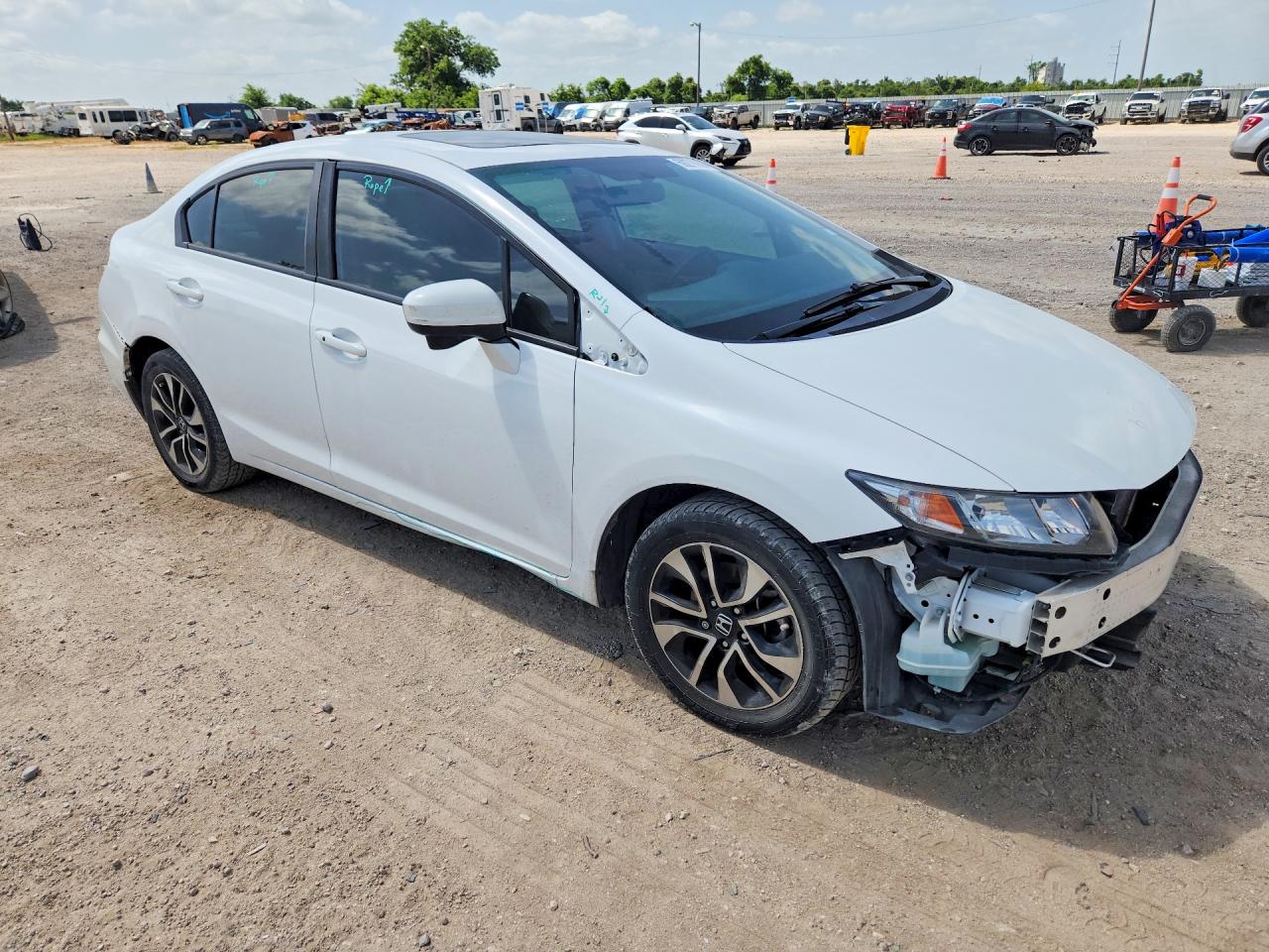 2015 Honda Civic Ex White vin: 19XFB2F81FE090806