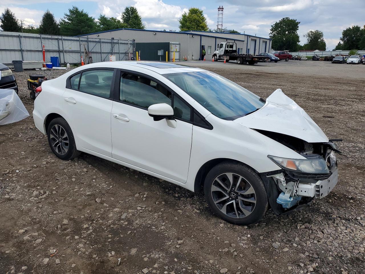 2015 Honda Civic Ex Белый vin: 19XFB2F81FE204285
