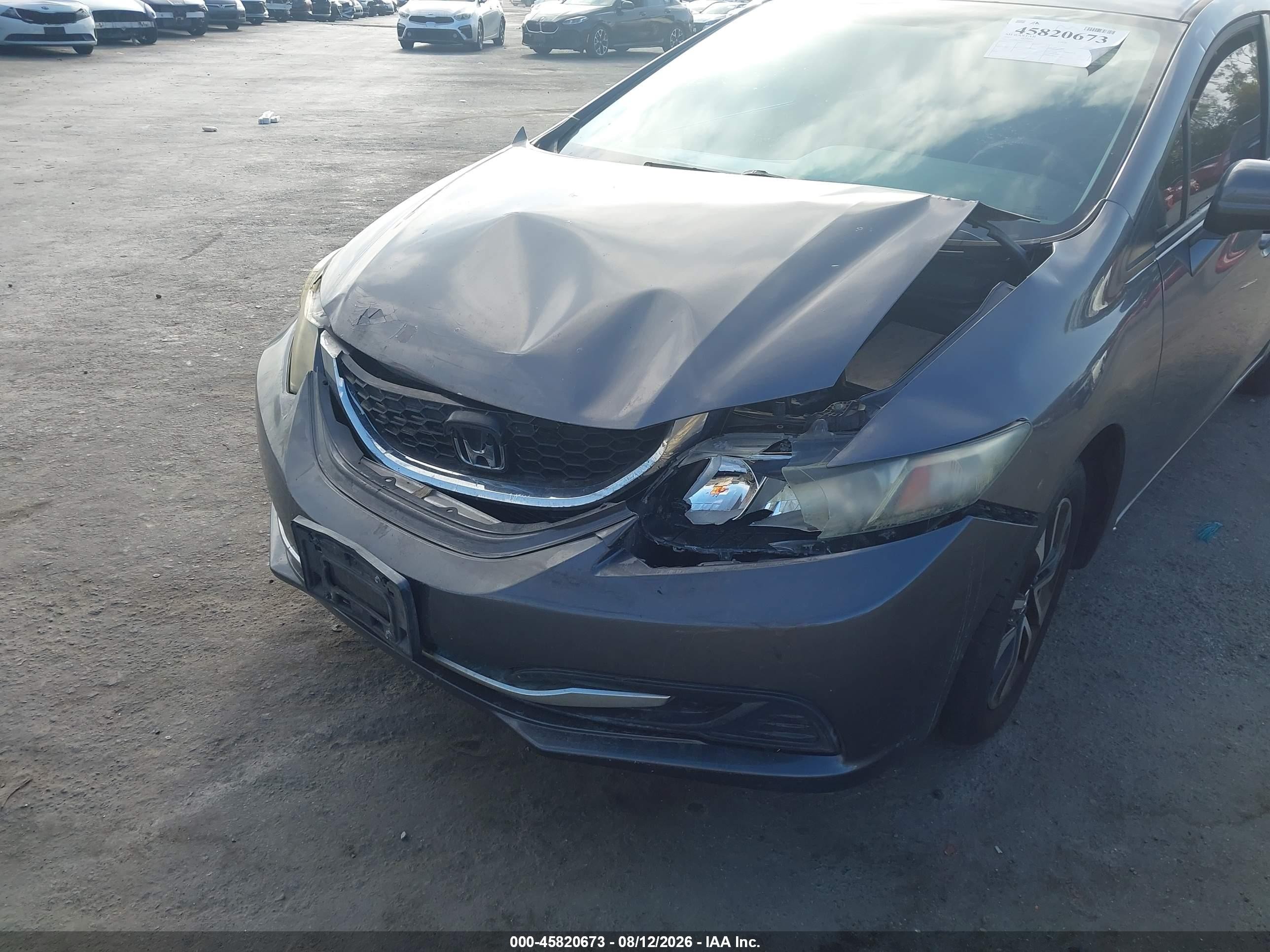 2015 Honda Civic Ex Gray vin: 19XFB2F81FE224603