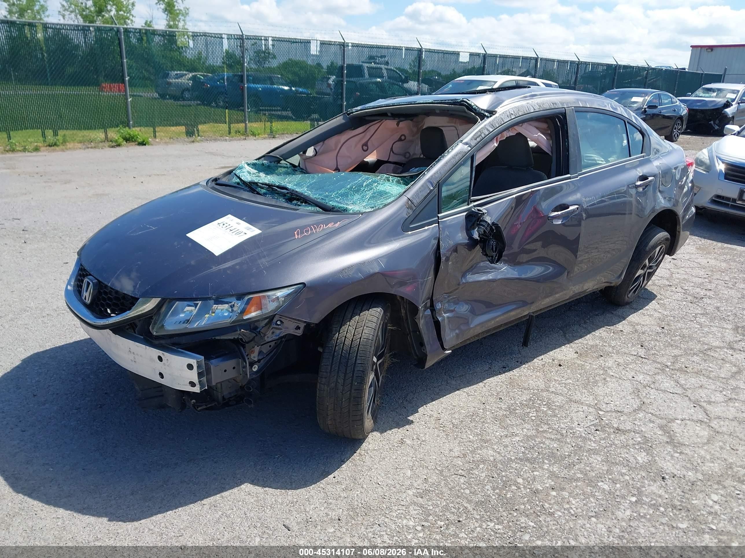 2015 Honda Civic Ex Gray vin: 19XFB2F81FE279729