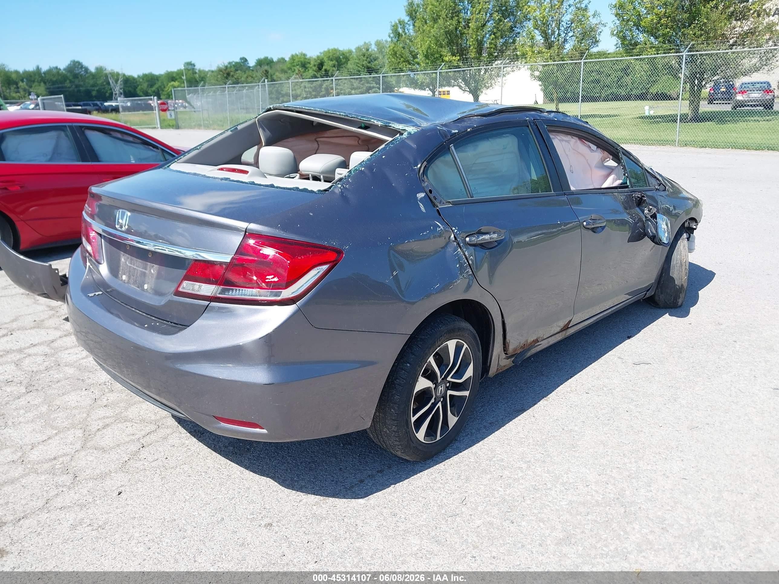 2015 Honda Civic Ex Gray vin: 19XFB2F81FE279729