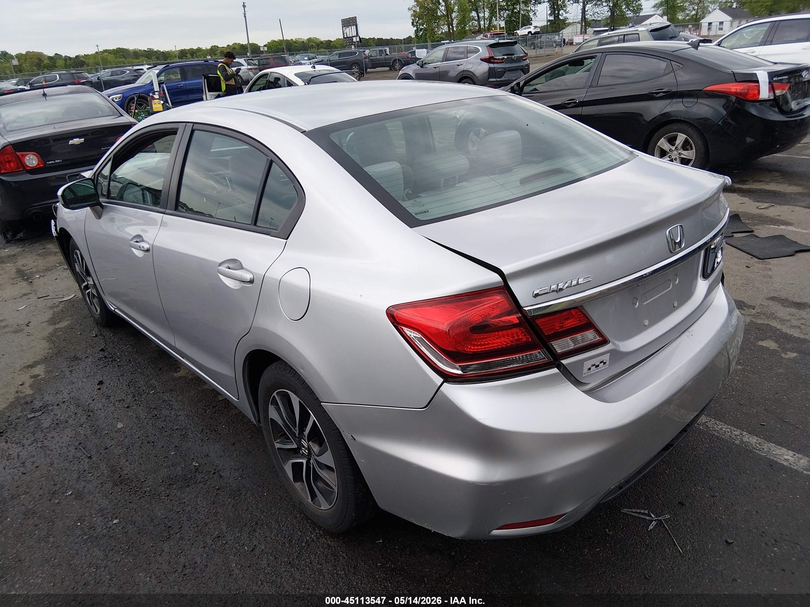 2015 Honda Civic Ex Silver vin: 19XFB2F81FE293419