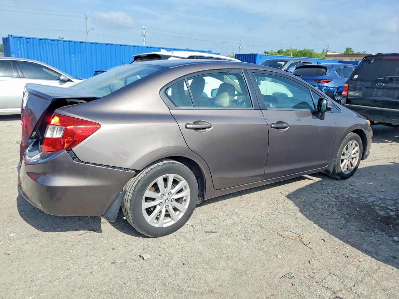 2012 Honda Civic Ex Gray vin: 19XFB2F82CE027242