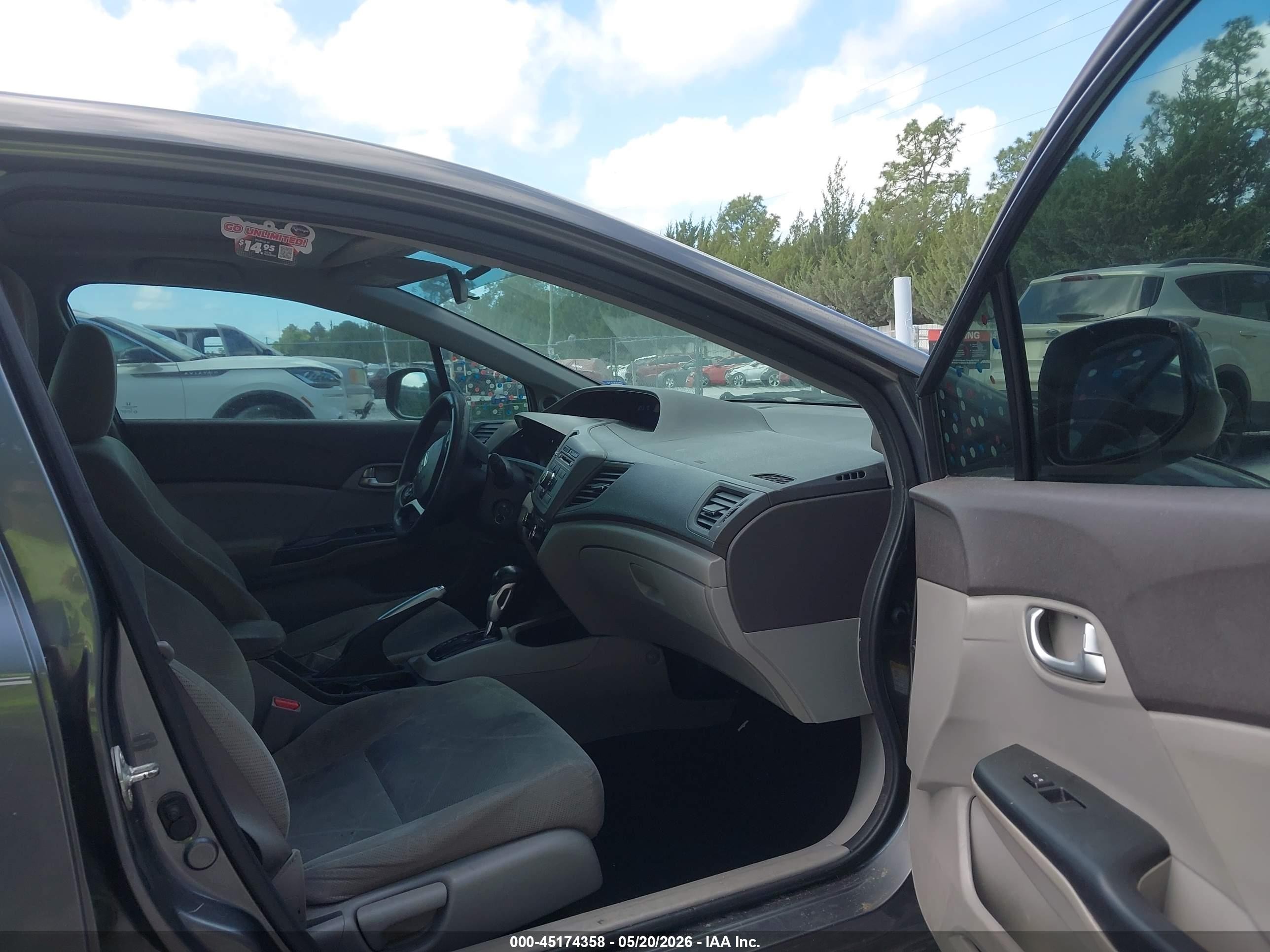 2012 Honda Civic Ex Gray vin: 19XFB2F82CE027709