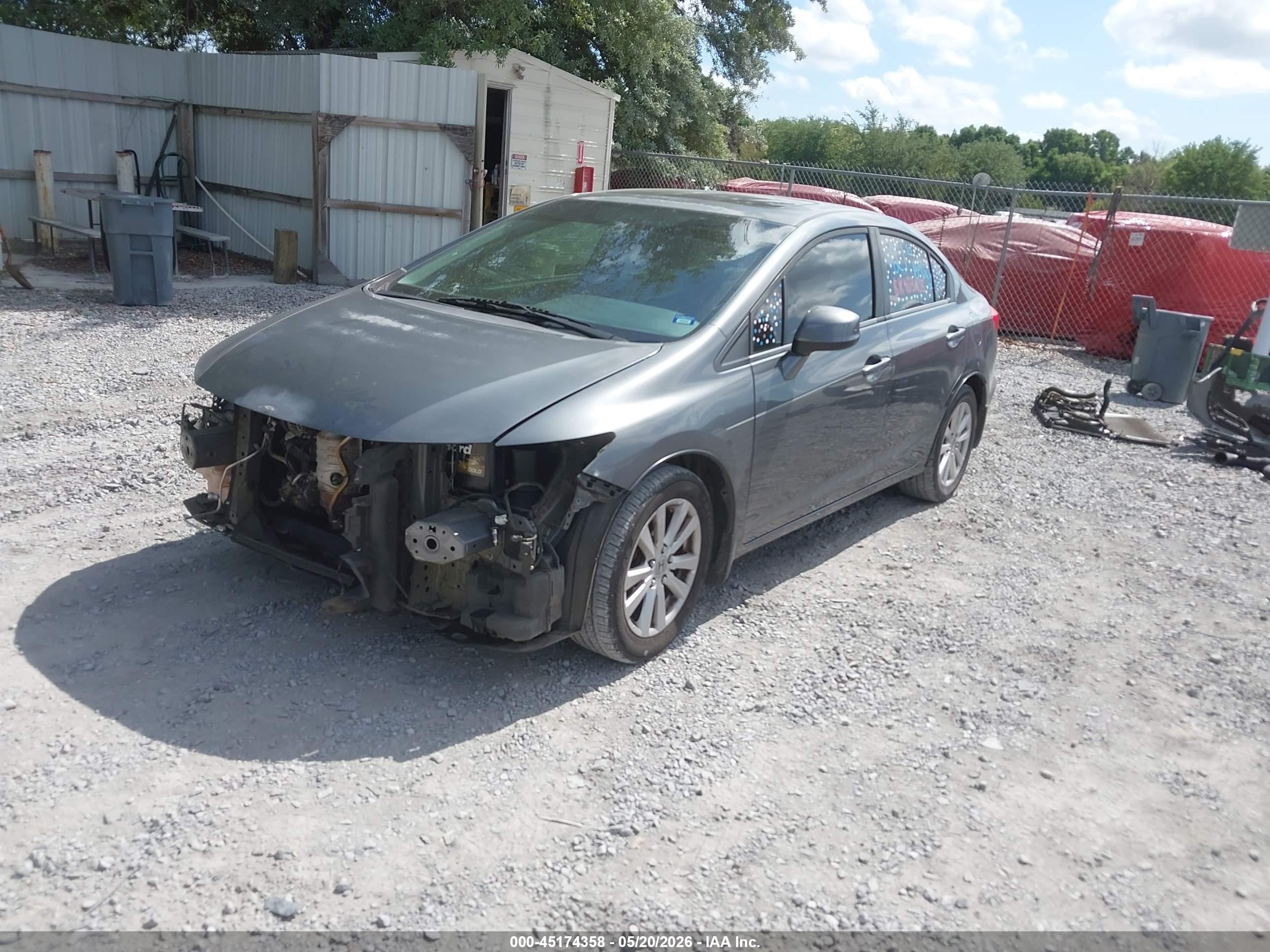 2012 Honda Civic Ex Gray vin: 19XFB2F82CE027709