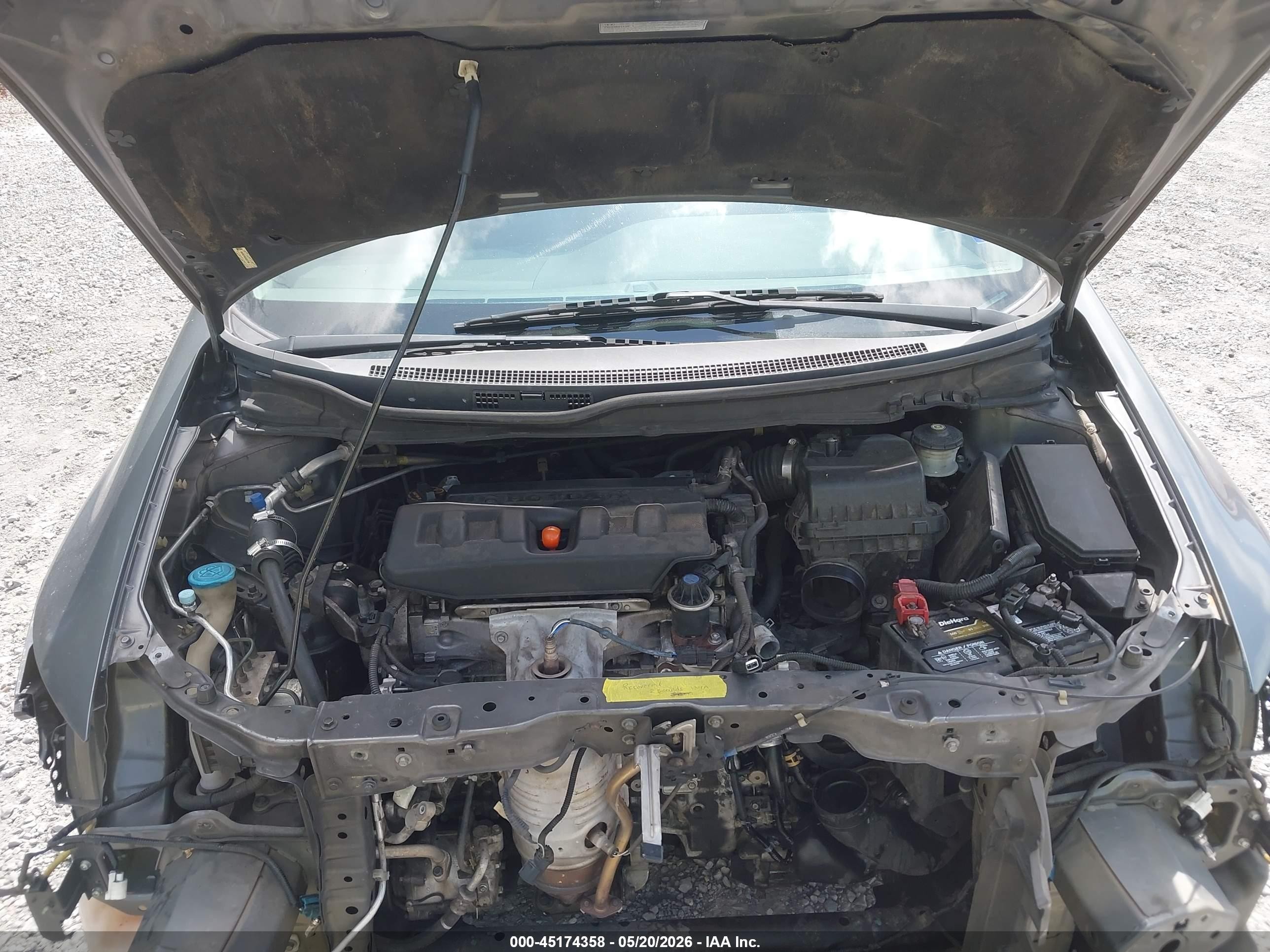 2012 Honda Civic Ex Gray vin: 19XFB2F82CE027709