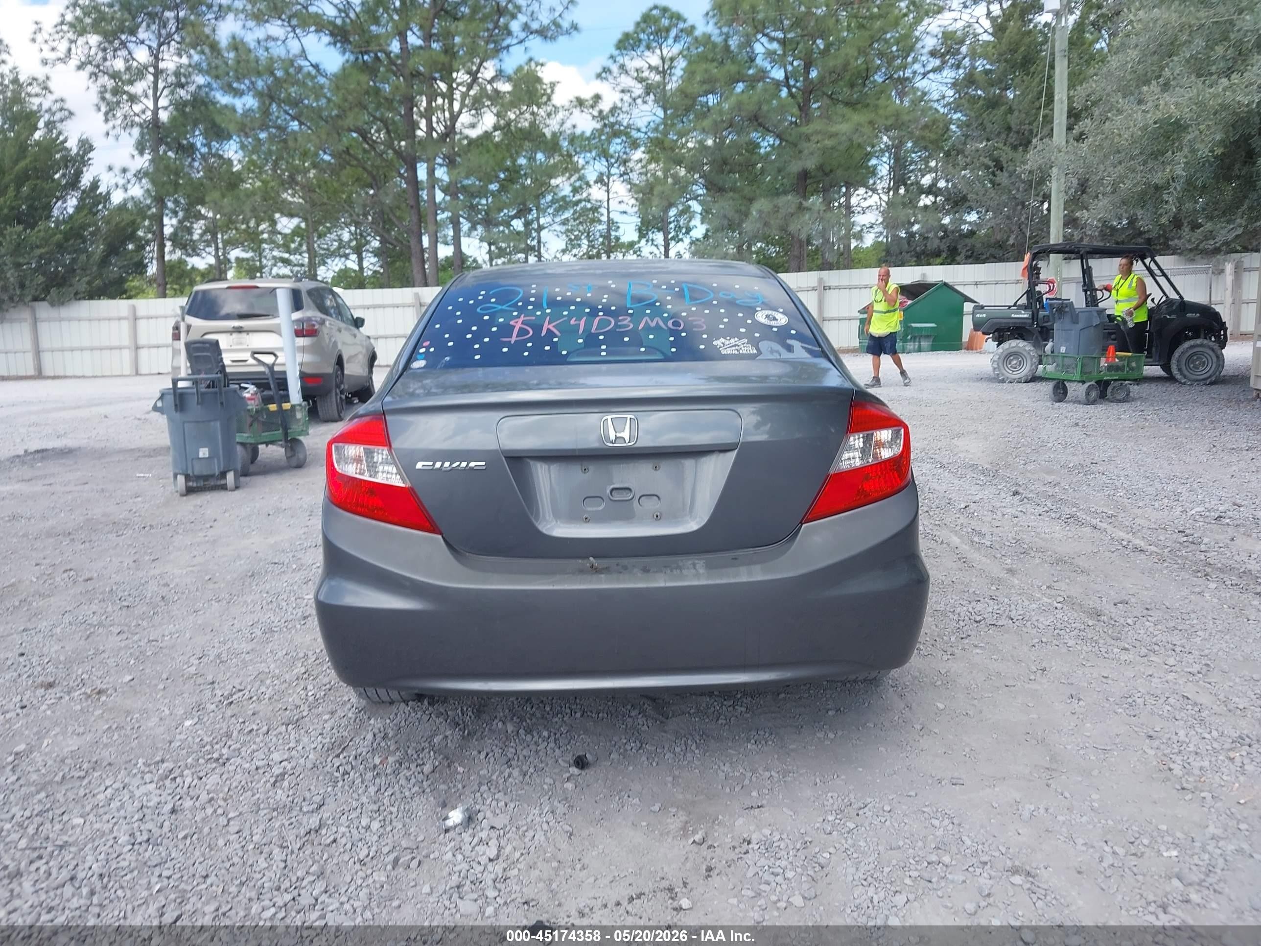 2012 Honda Civic Ex Gray vin: 19XFB2F82CE027709