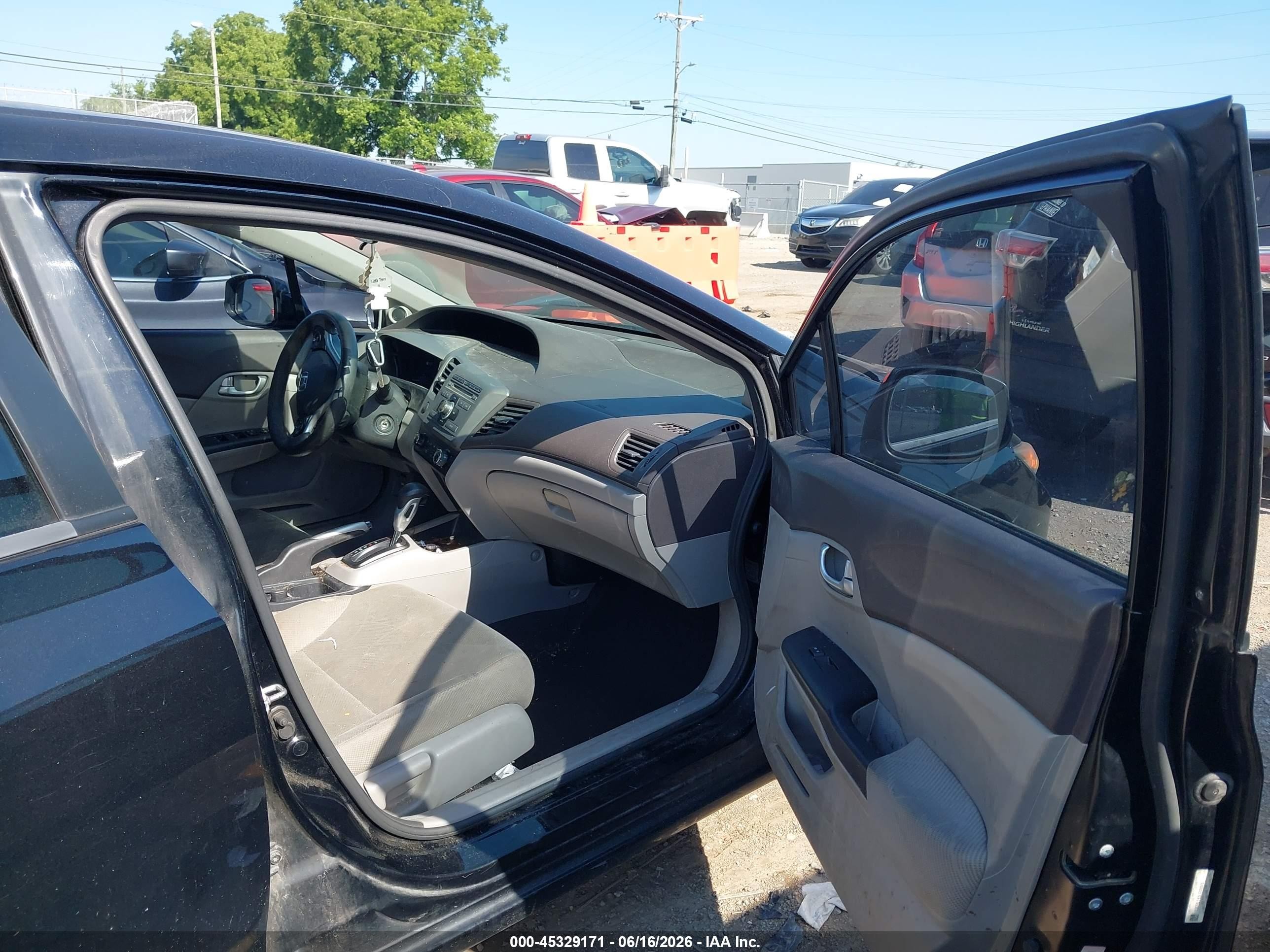 2012 Honda Civic Ex Черный vin: 19XFB2F82CE030559