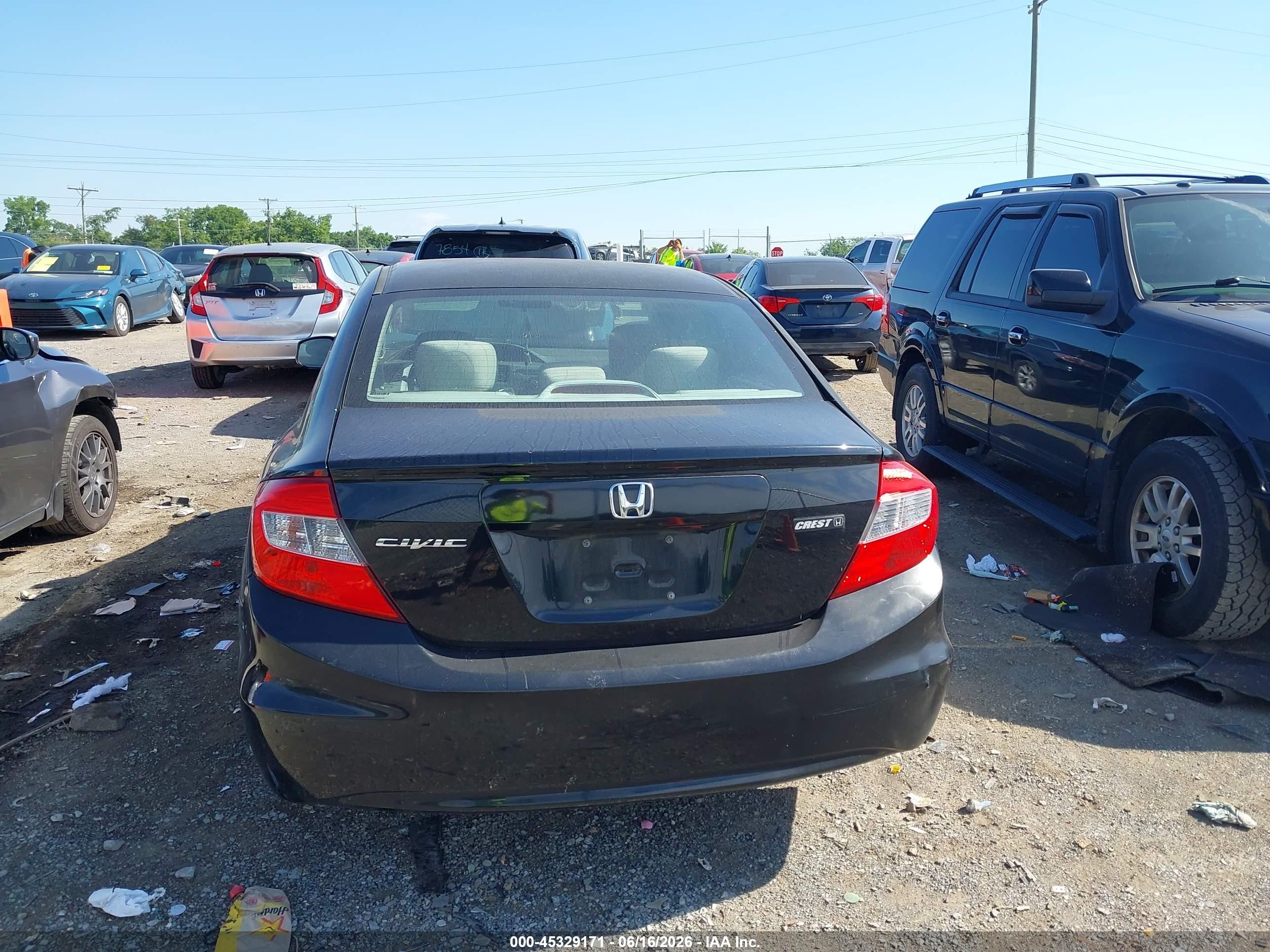 2012 Honda Civic Ex Черный vin: 19XFB2F82CE030559